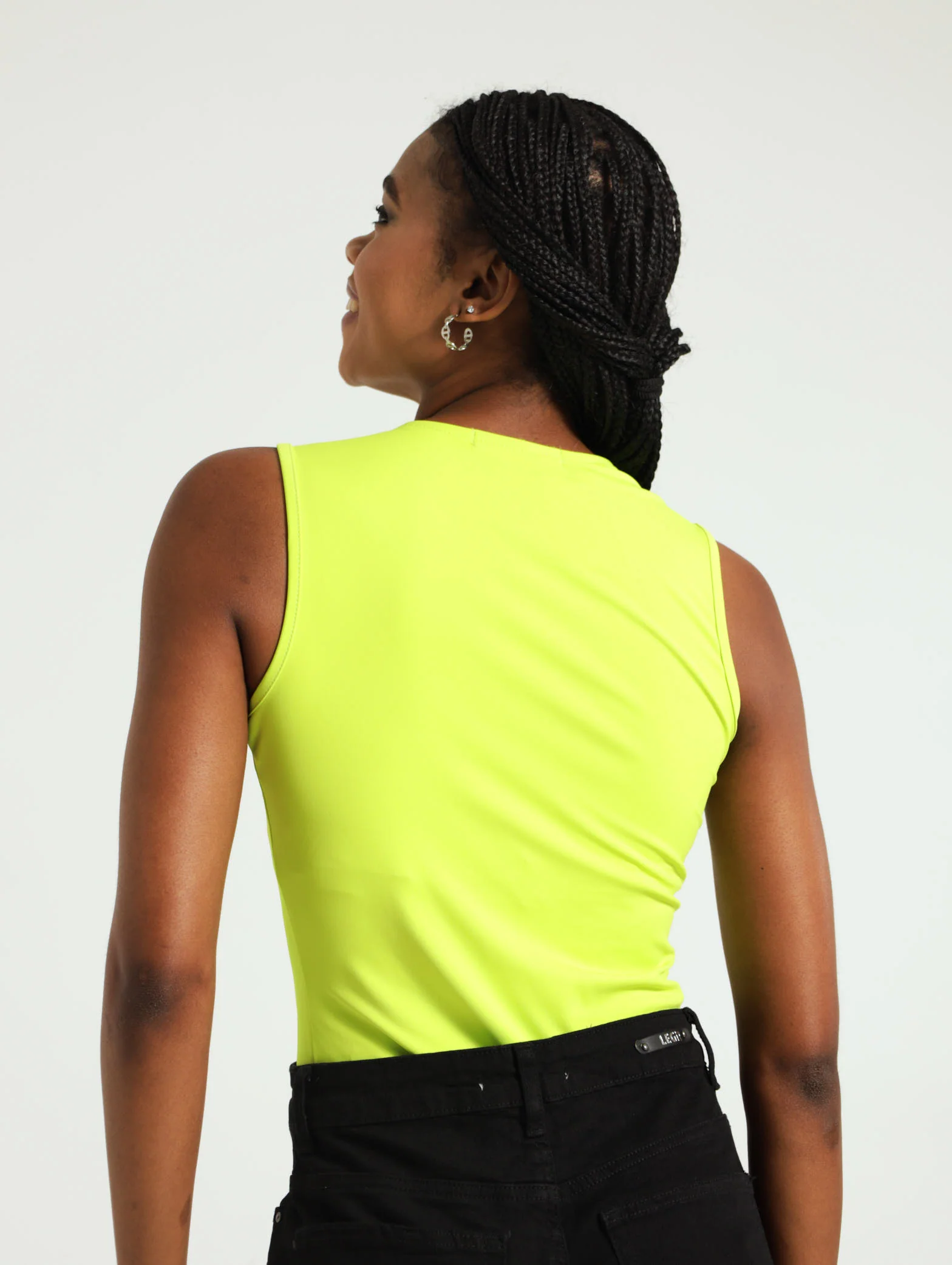 Basic Stretch High Neck Bodysuit - Image 3