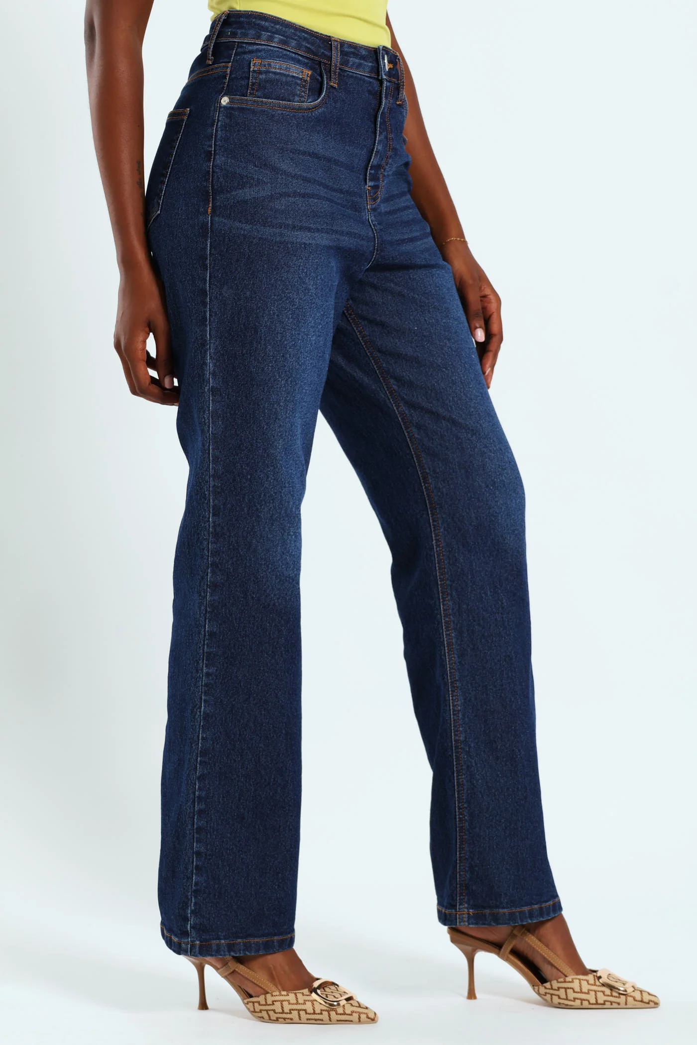 Basic Wide Leg Jean - Dark Wash - Image 2