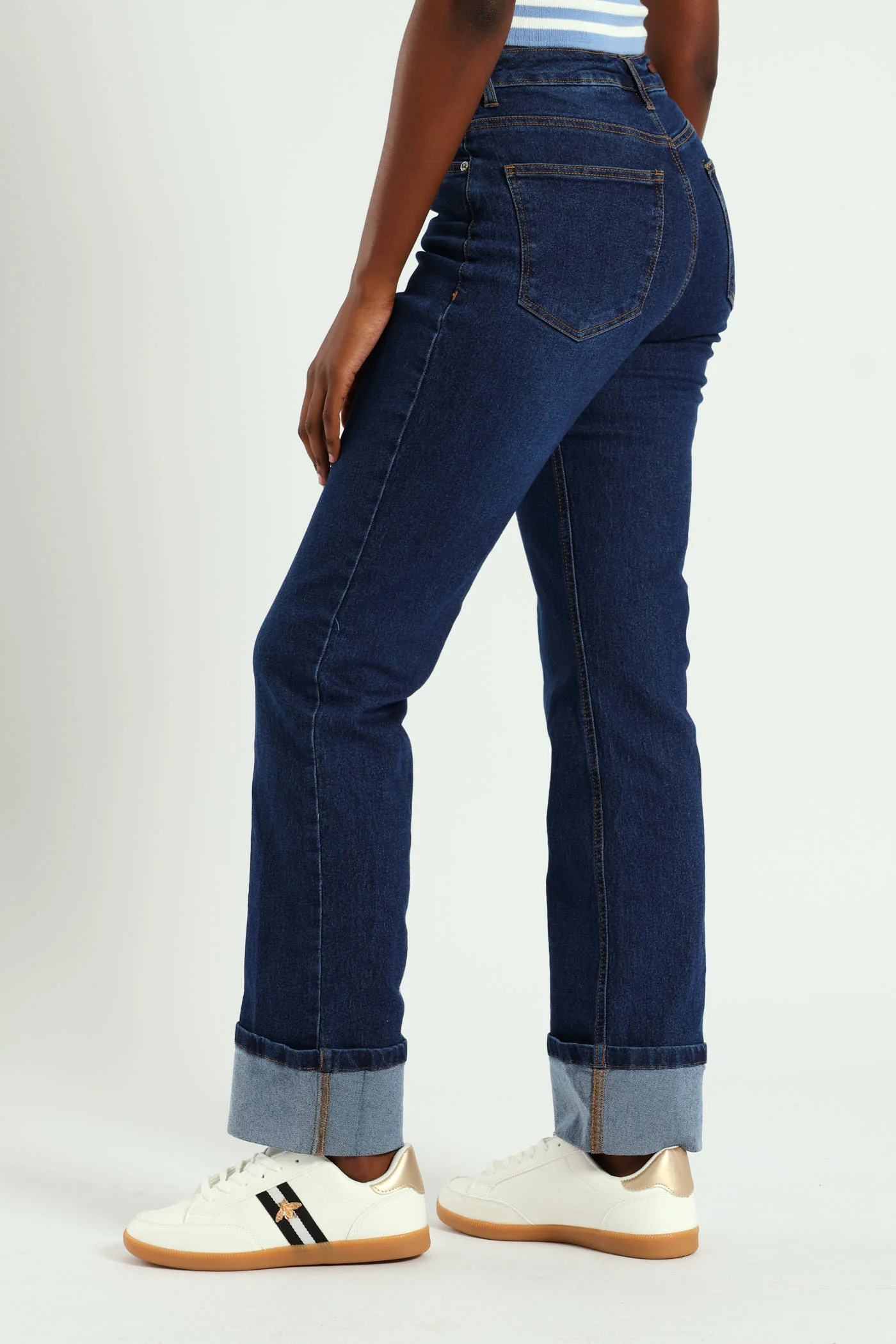 Basic Wide Leg Jean - Dark Wash - Image 3