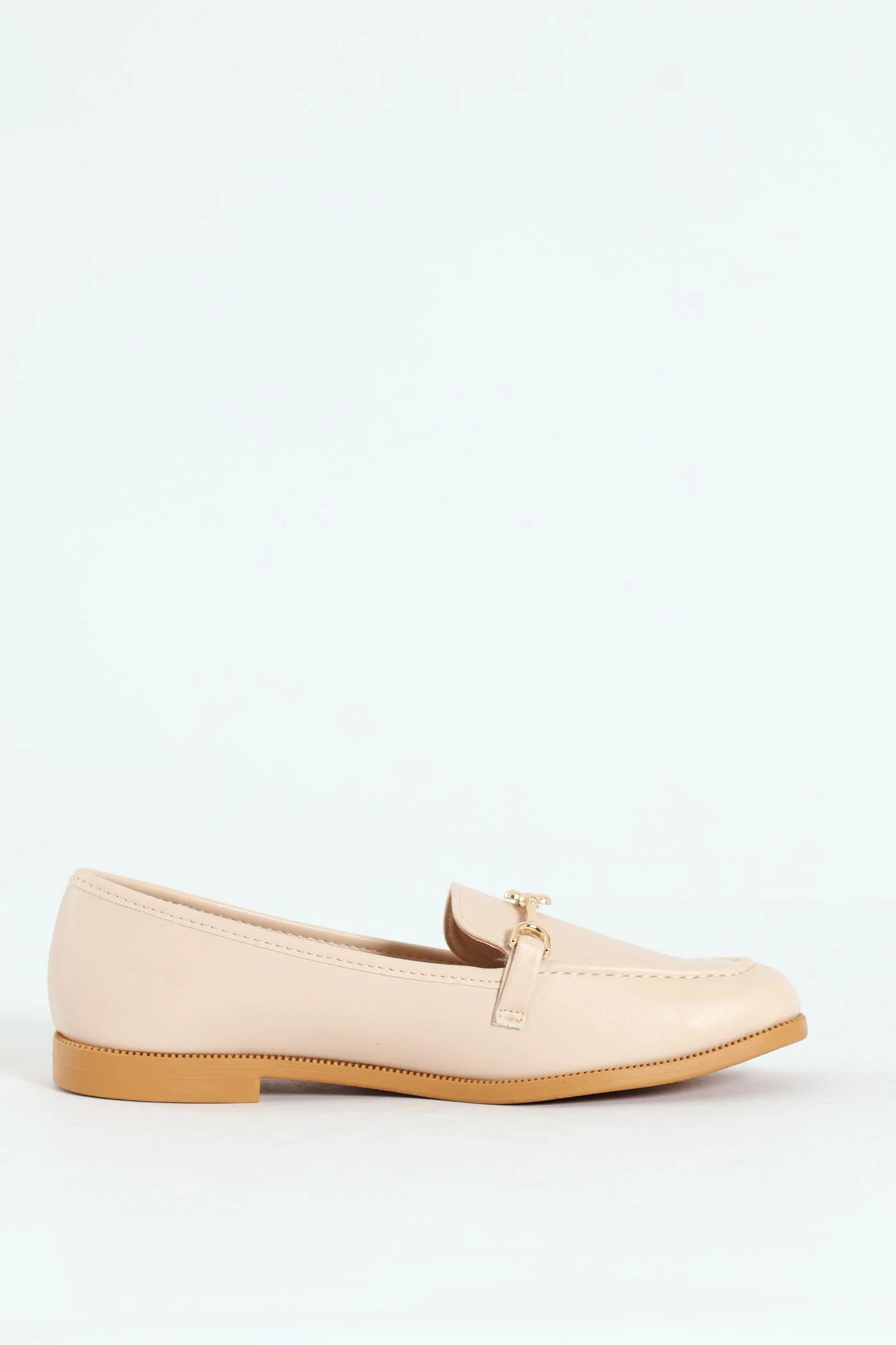 Bead Shaped Trim Classic Loafer - Taupe - Image 4