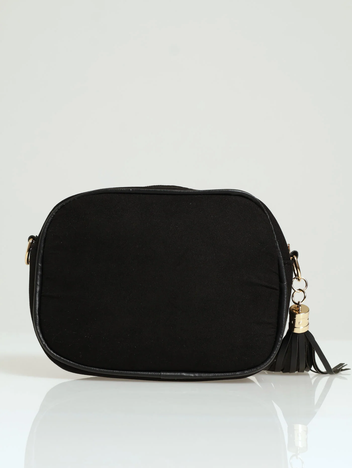 Bee Charm Double Zip Messenger Bag - Black - Image 3