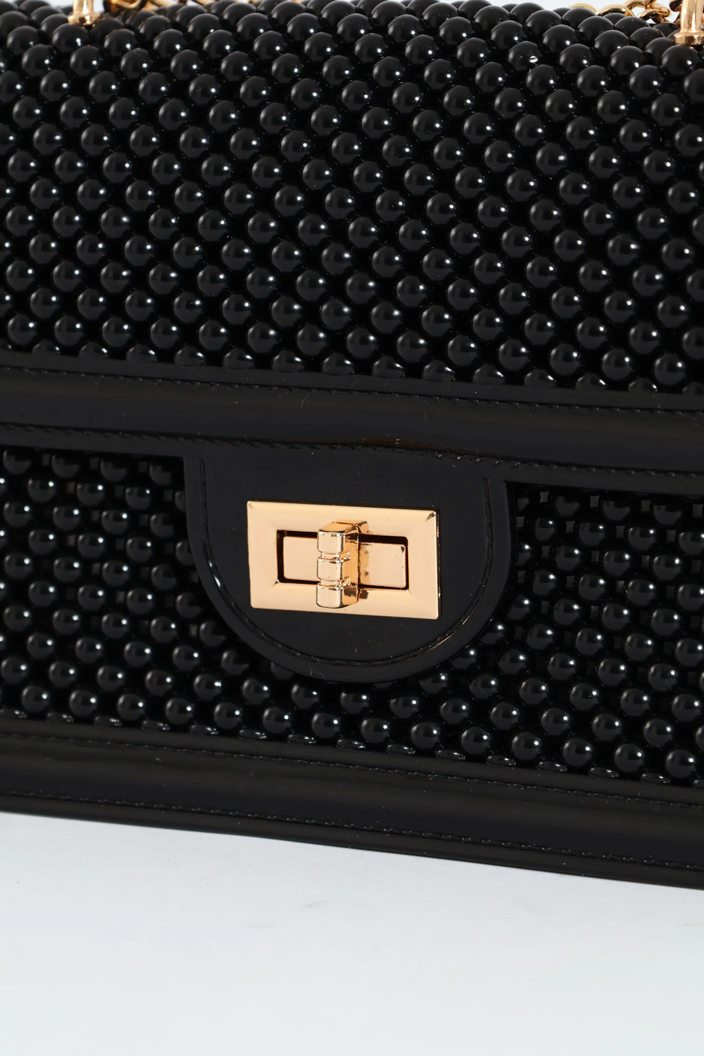 Bejeweled Jelly Satchel Bag - Black - Image 2