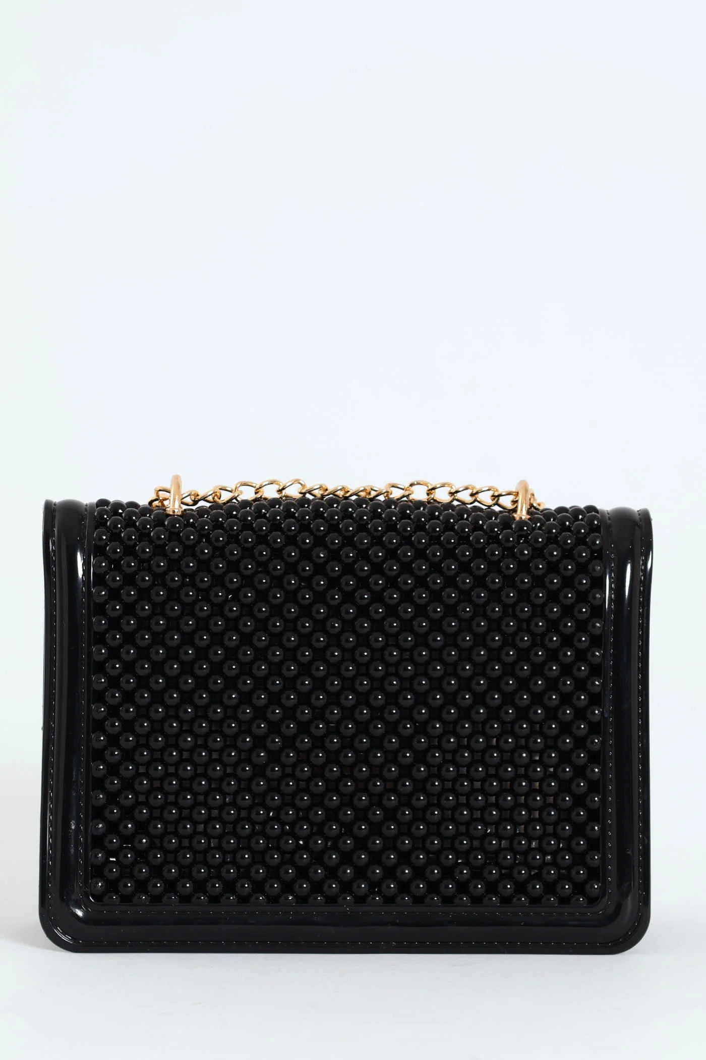 Bejeweled Jelly Satchel Bag - Black - Image 5