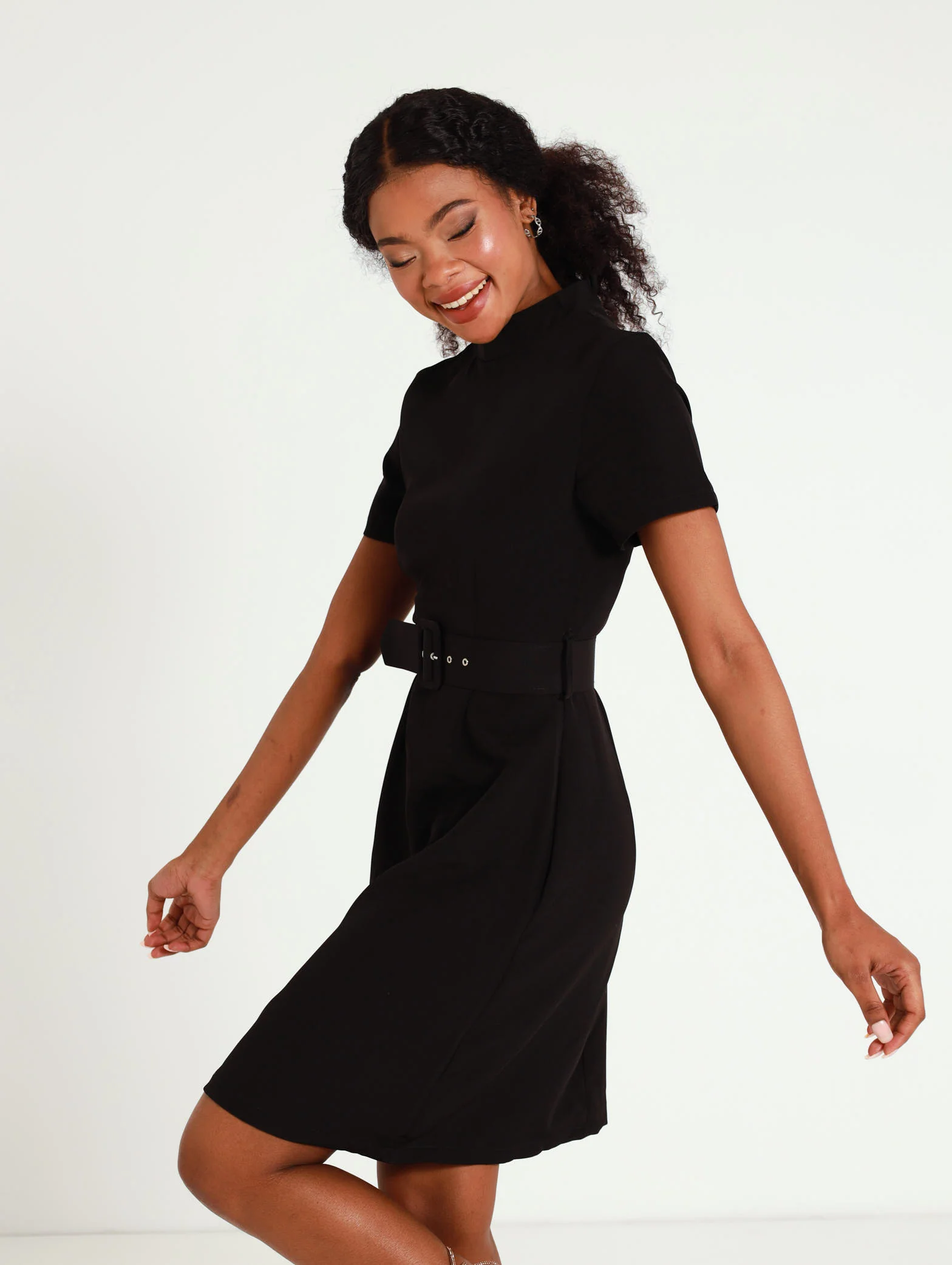 Belted A Line Dress - Image 3