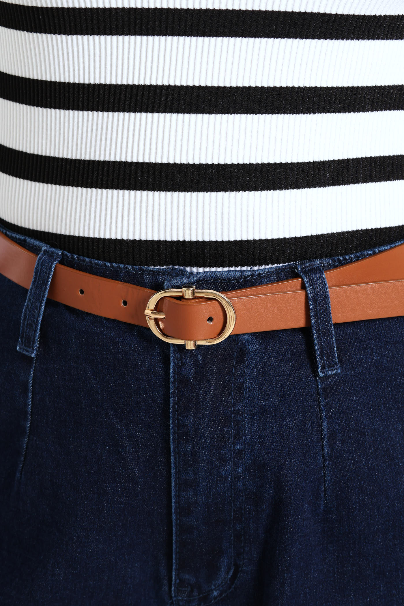Belted Comfort Stretch Wideleg Pants - Ink - Image 5