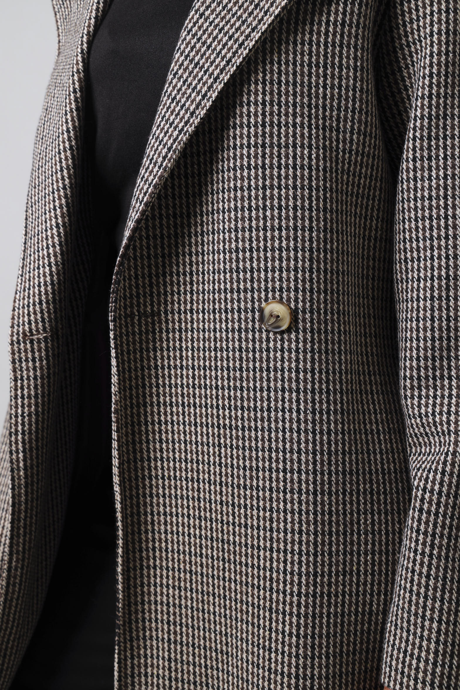 Belted Houndstooth Jacket - Natural - Image 5