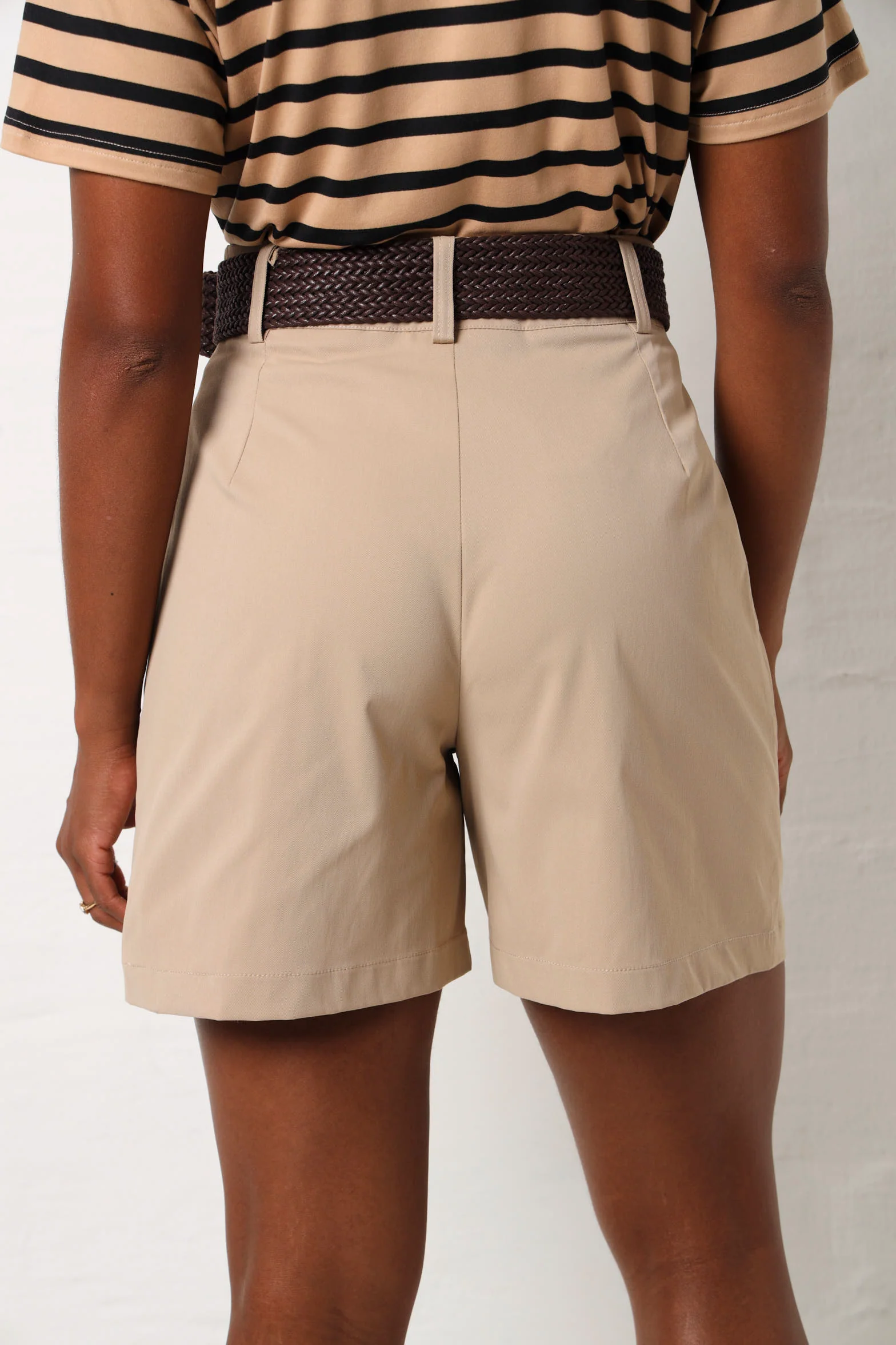 Belted Twill Bermuda Short - Stone - Image 2