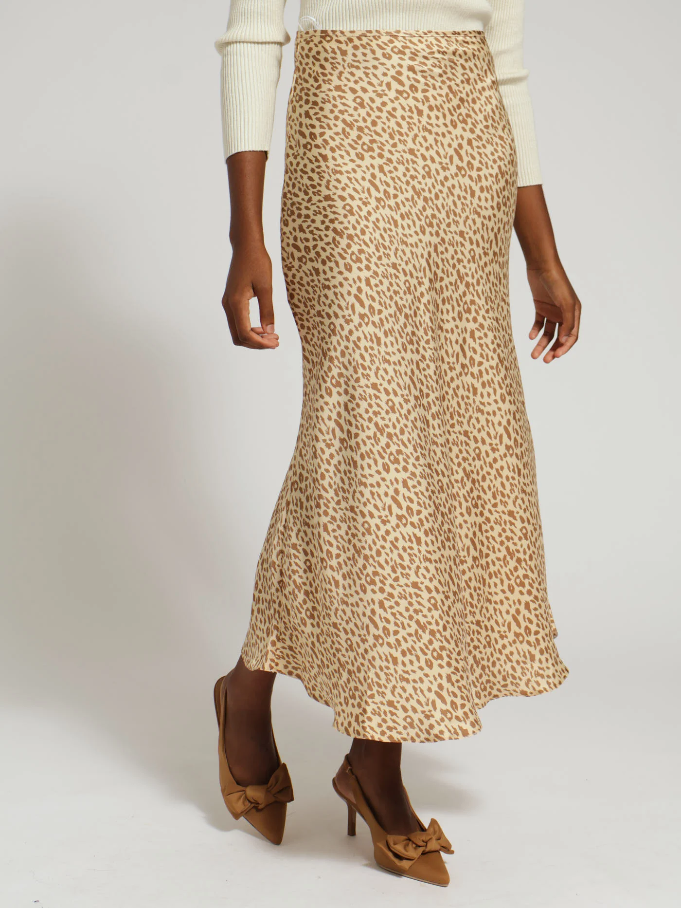 Bias Slip Skirt - Animal