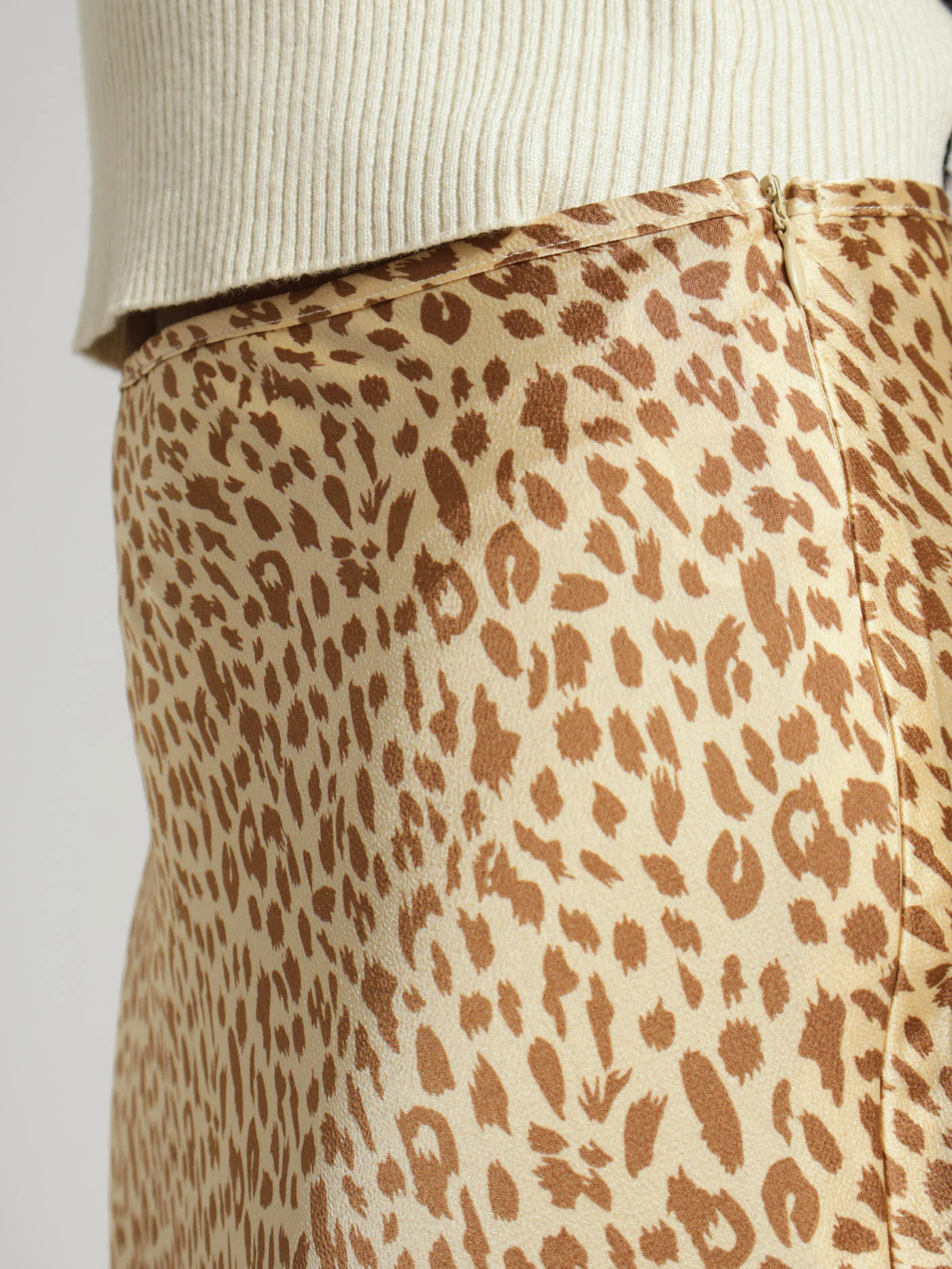 Bias Slip Skirt - Animal - Image 4