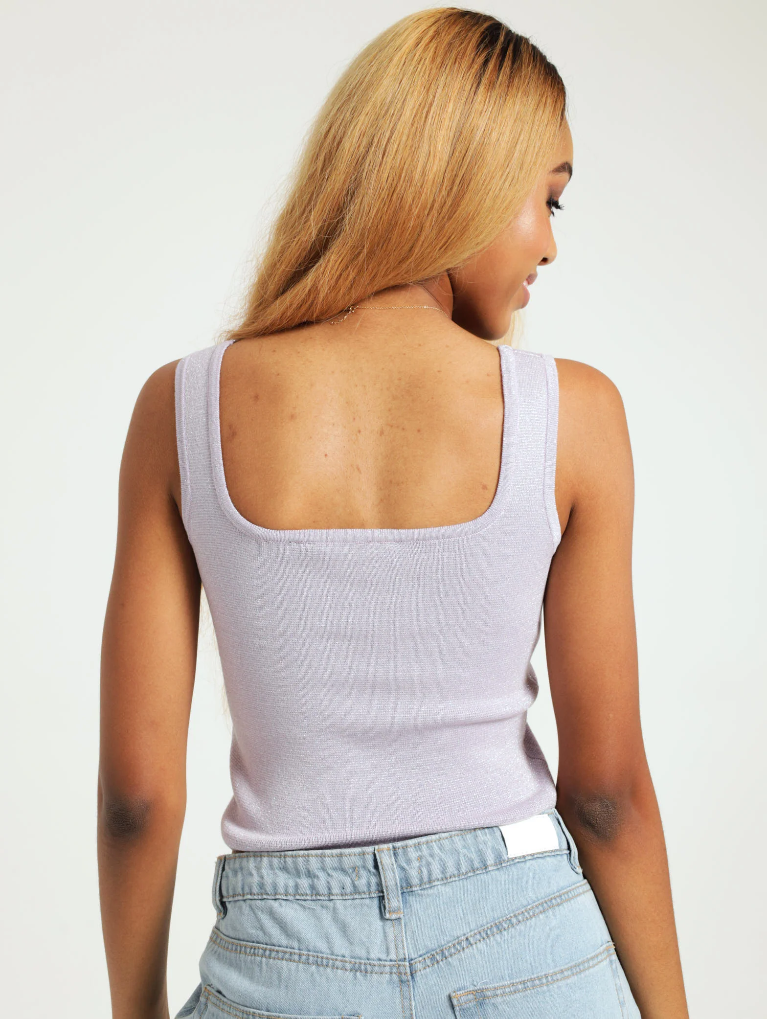 Binding Trim Knit Corset Top - Image 4