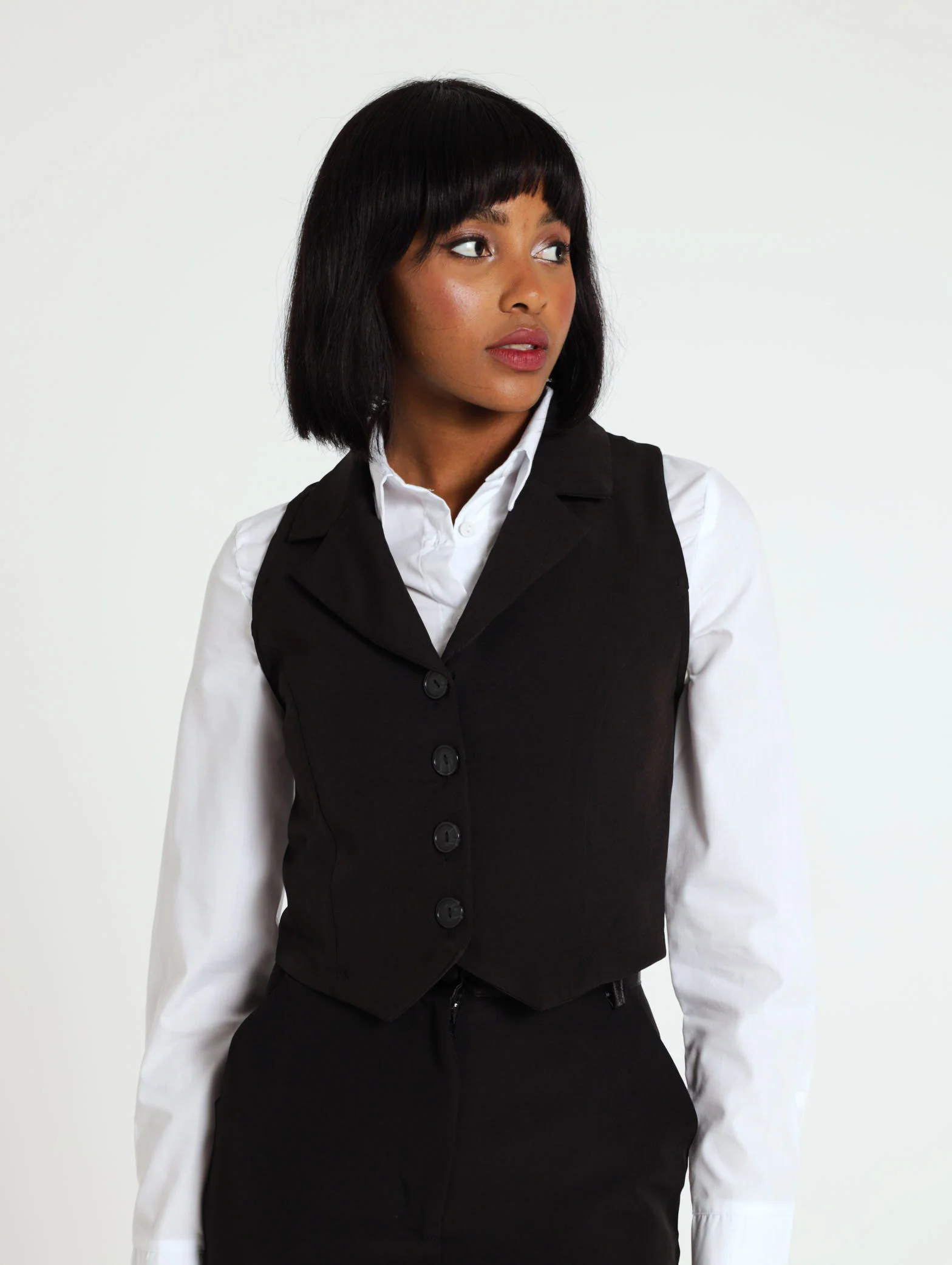 Black Collared Waistcoat
