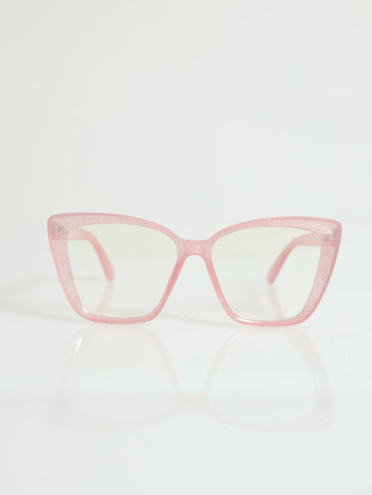 Blue Lense Glitter Glasses