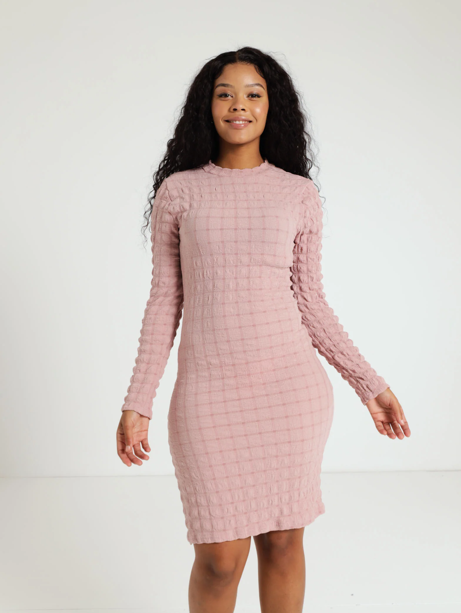 Bobble Texture Turtle Neck Dress - Image 2