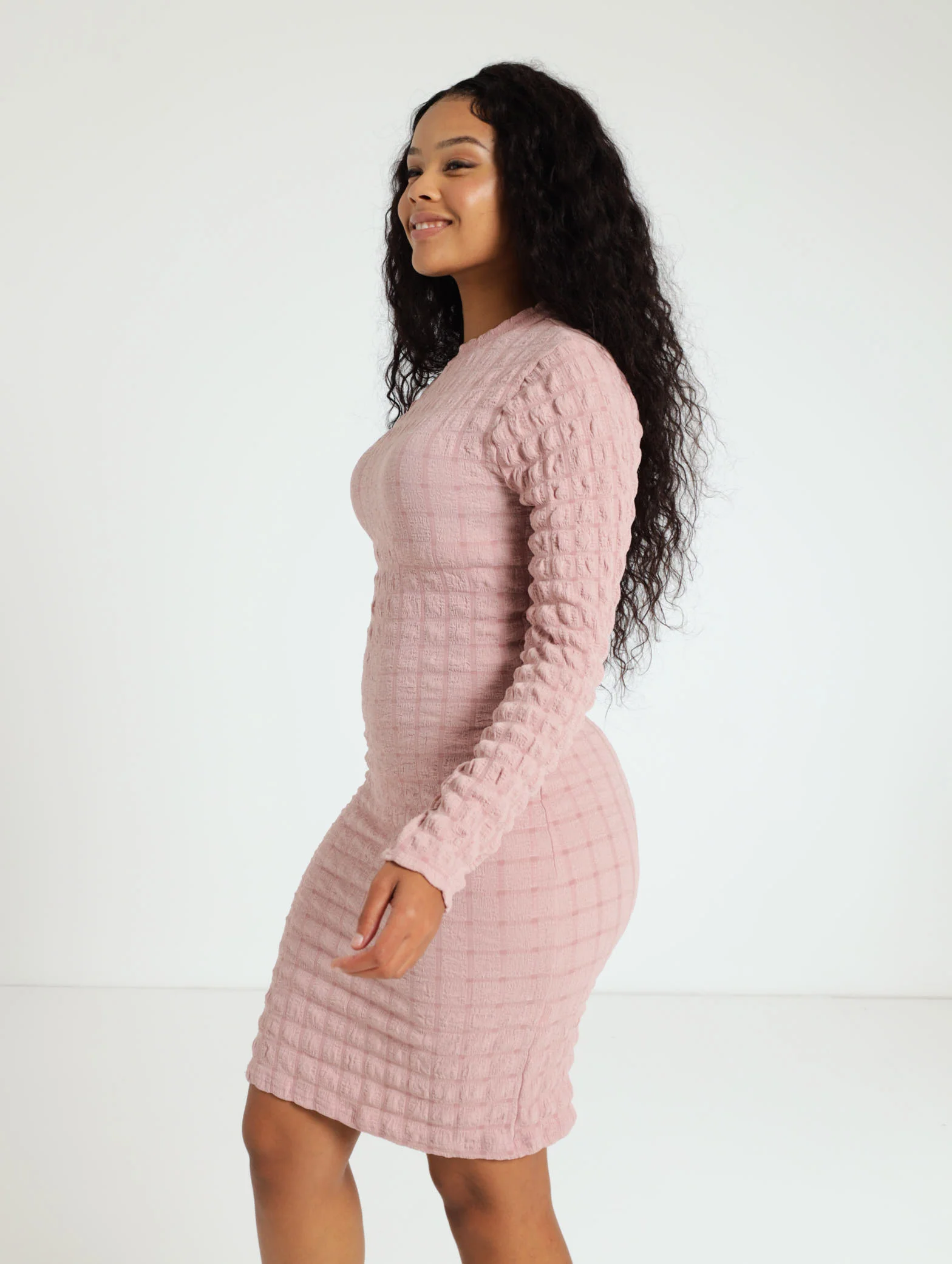 Bobble Texture Turtle Neck Dress - Image 3