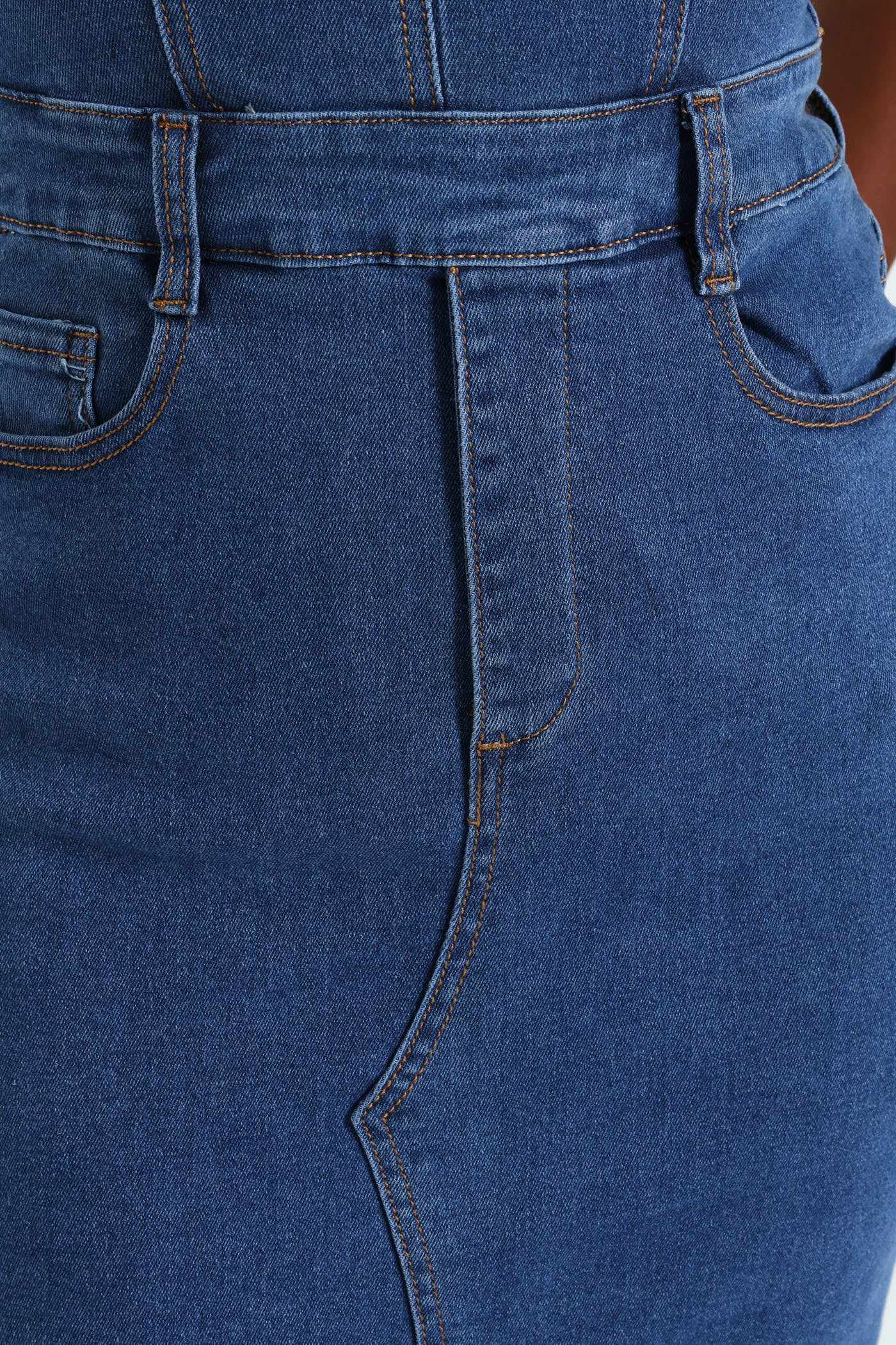 Boobtube Denim Dress - Medium Wash - Image 4
