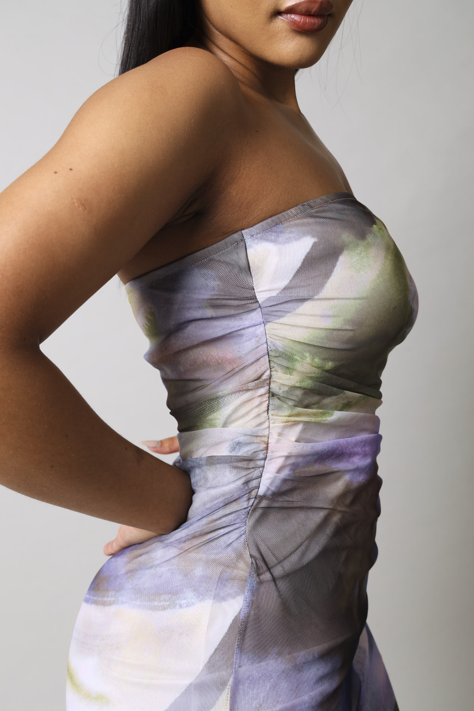 Boobtube Mesh Midi Dress - Multi - Image 3