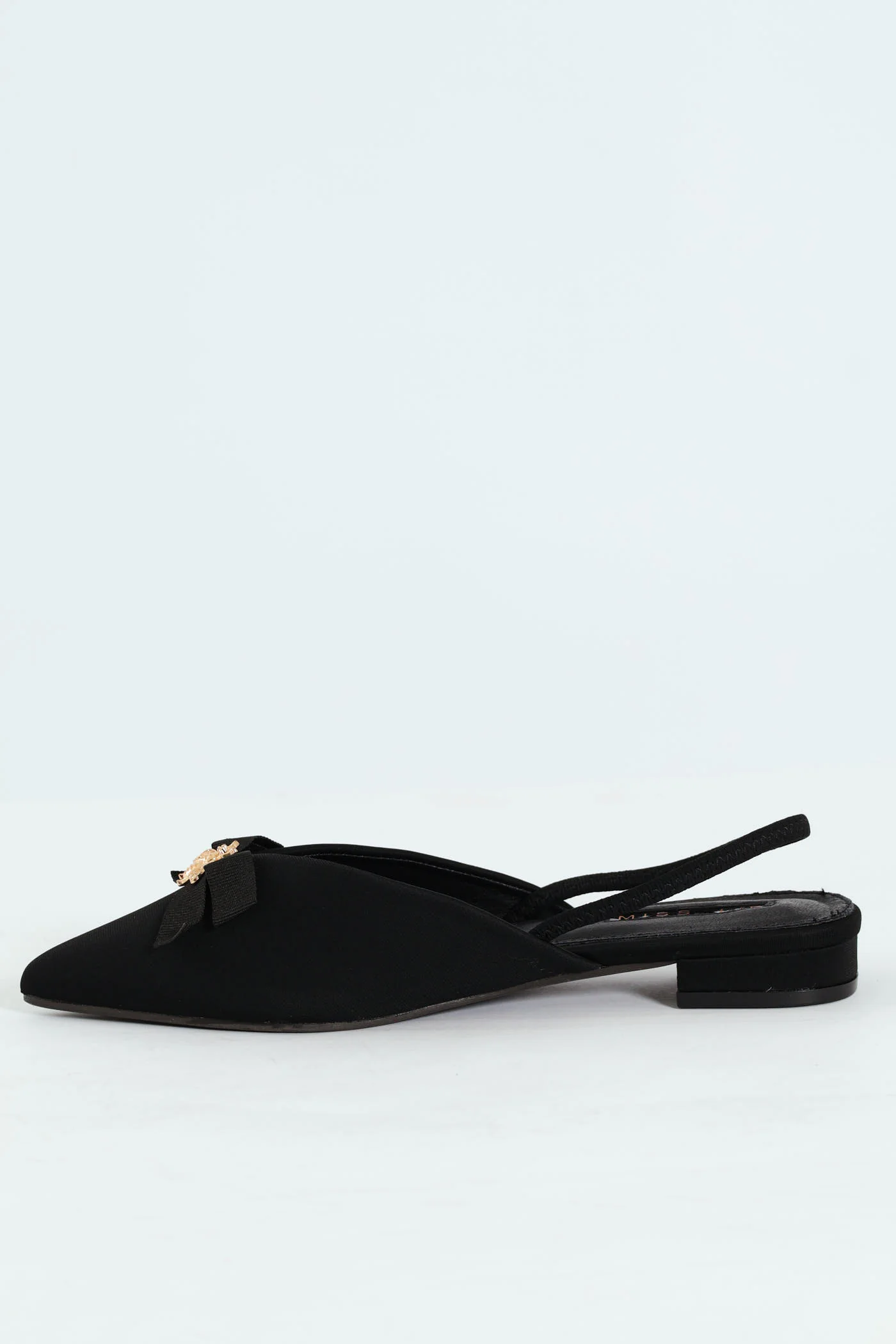 Bow & Bee Trim Slingback Pump - Black