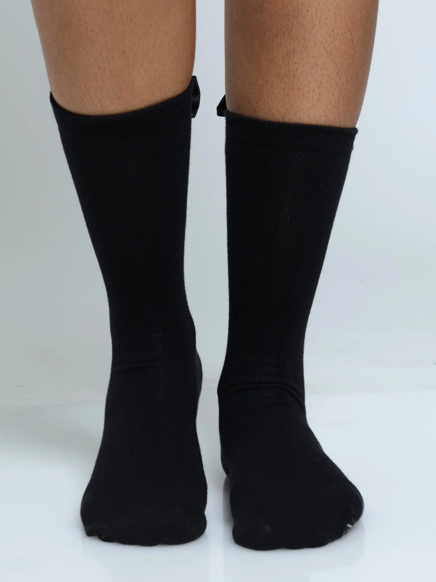 Bow Crew Sock - Black - Image 2