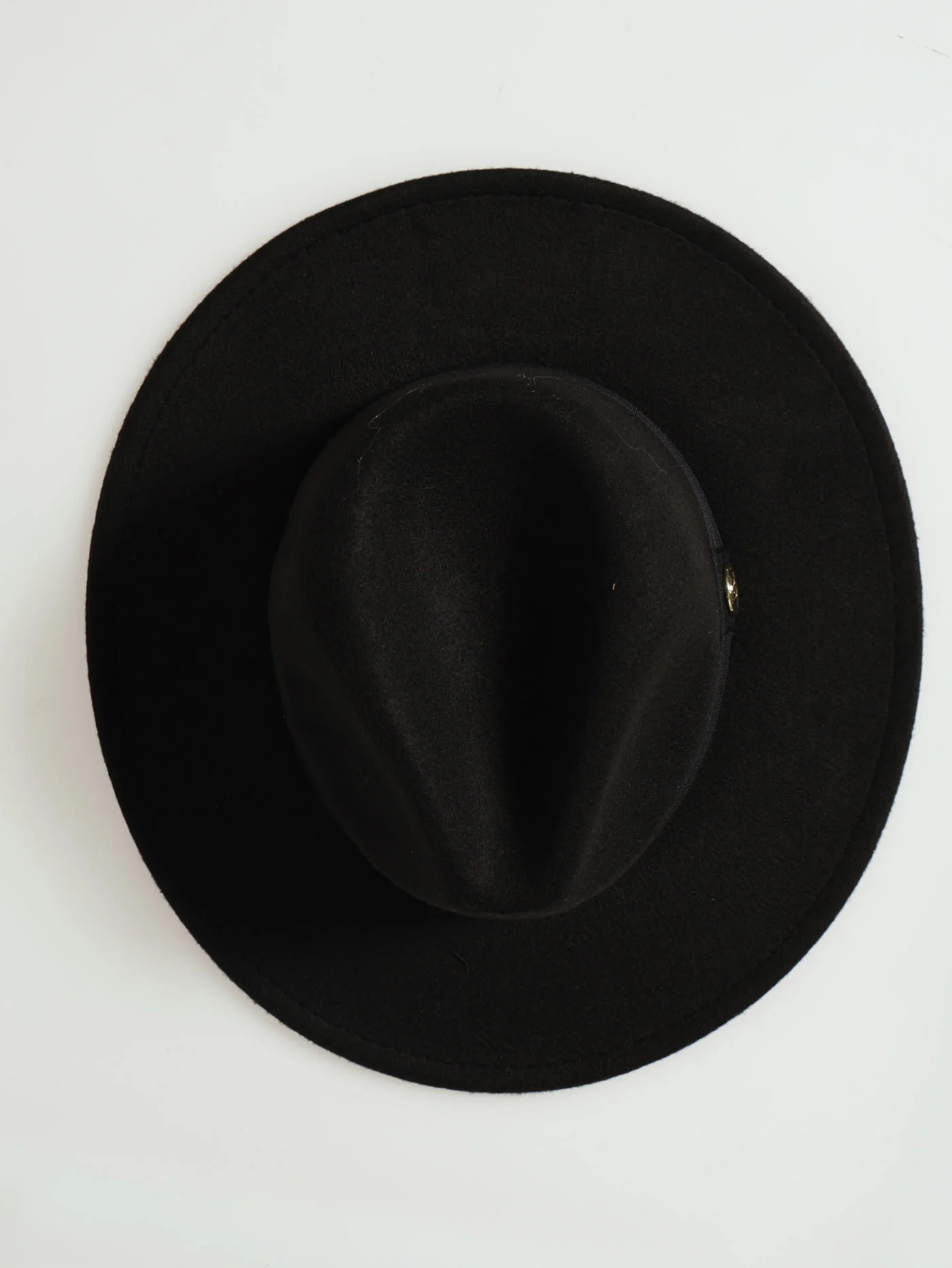 Branded Felt Fedora - Black - Image 3