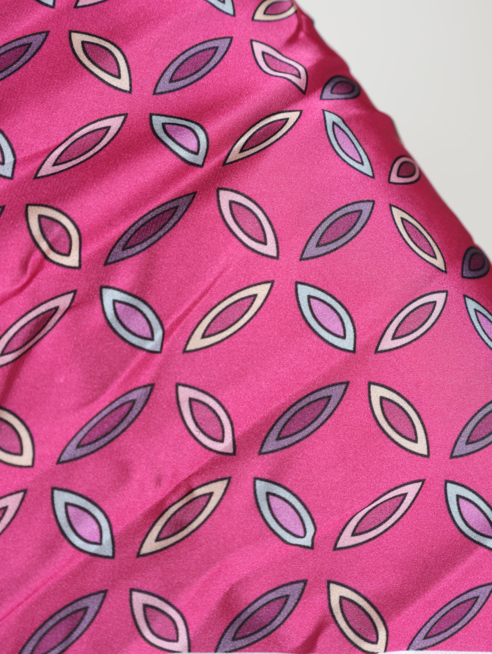 Bright Floral Satin Scarf - Image 4