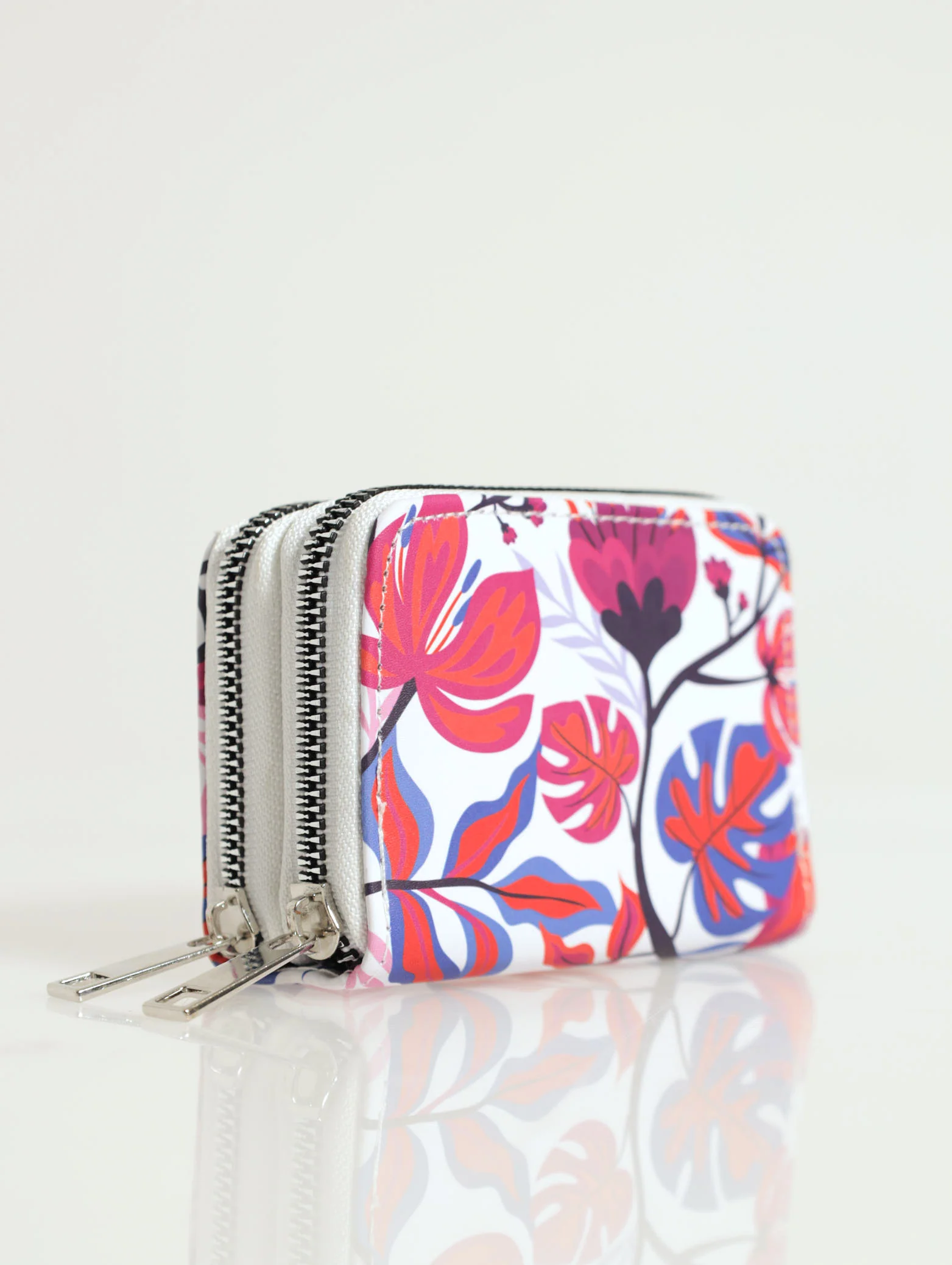 Bright Print Double Zip Wallet - Image 3