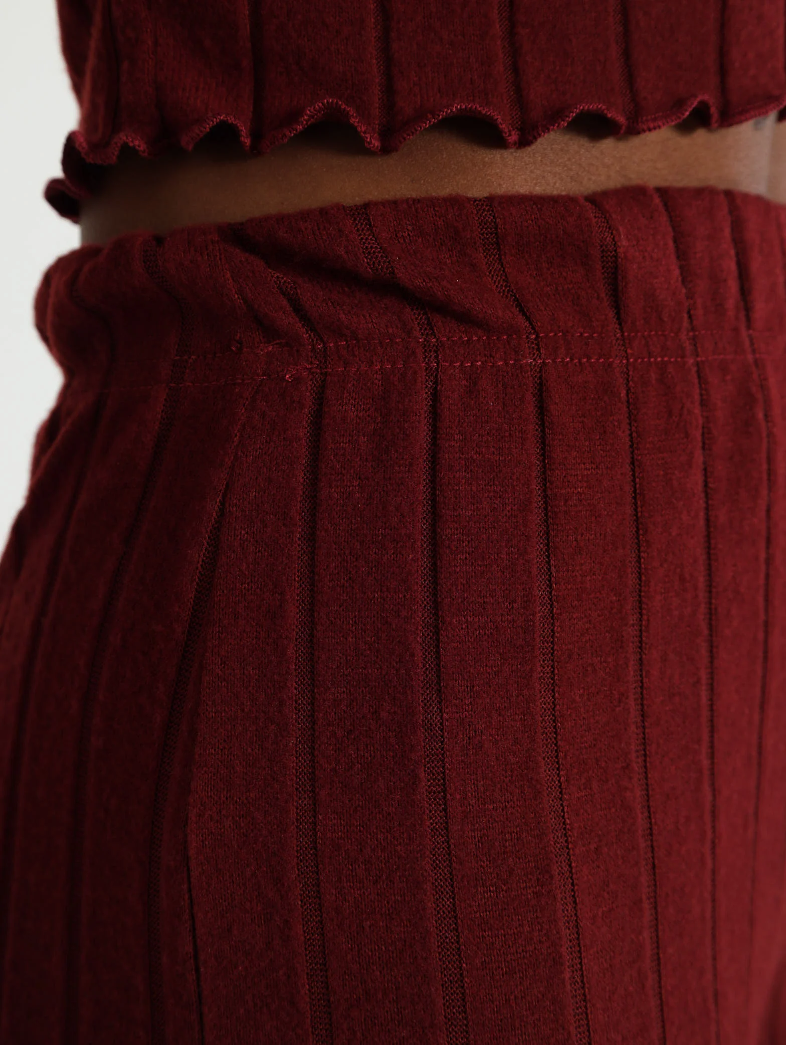 Brushed Ribb Wide Leg Pants - Image 5