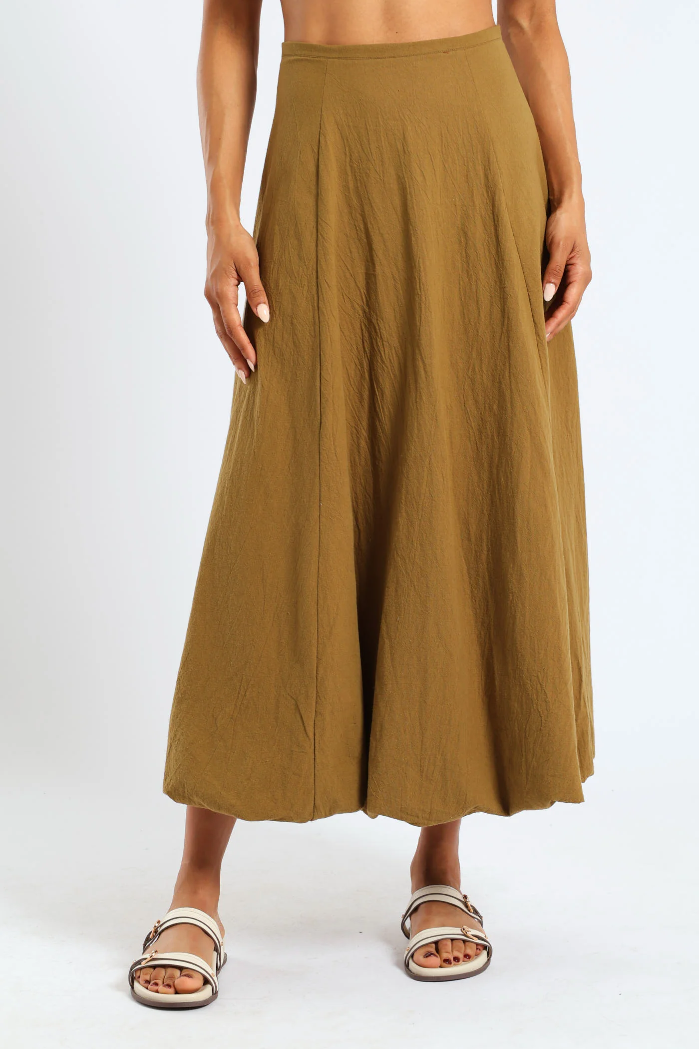 Bubble Midi Skirt - Fatigue
