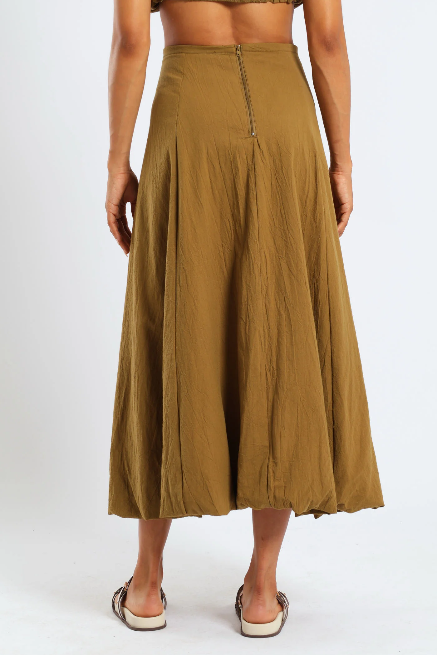 Bubble Midi Skirt - Fatigue - Image 4