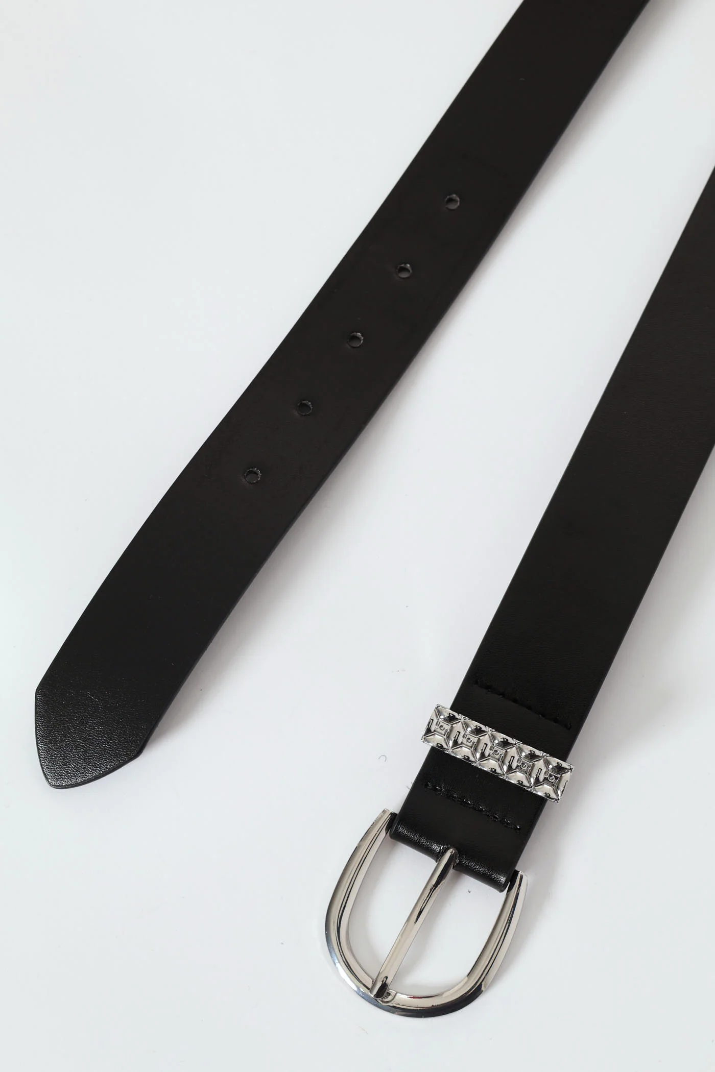Buckle And Monogram Loop Core Belt - Silver - Image 2