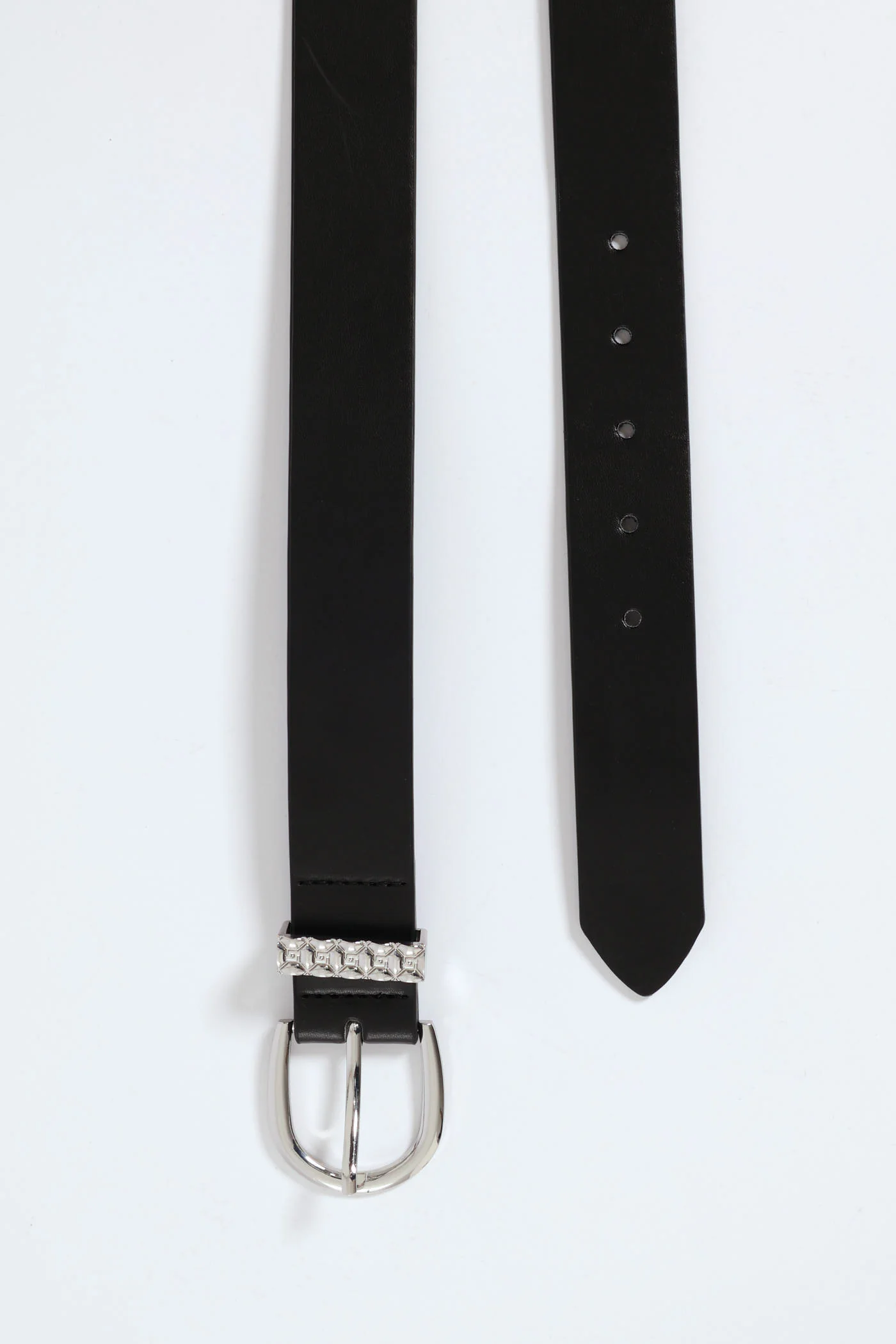 Buckle & Monogram Loop Core Belt - Silver - Image 4