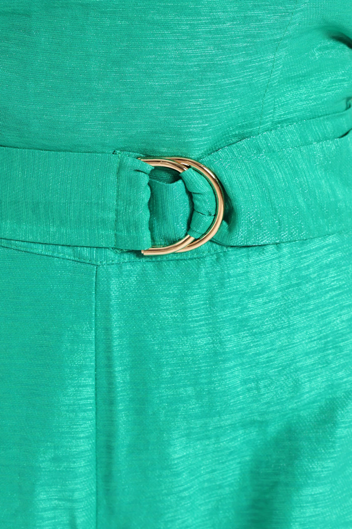Buckle Trim Wideleg Pants  - Green - Image 3