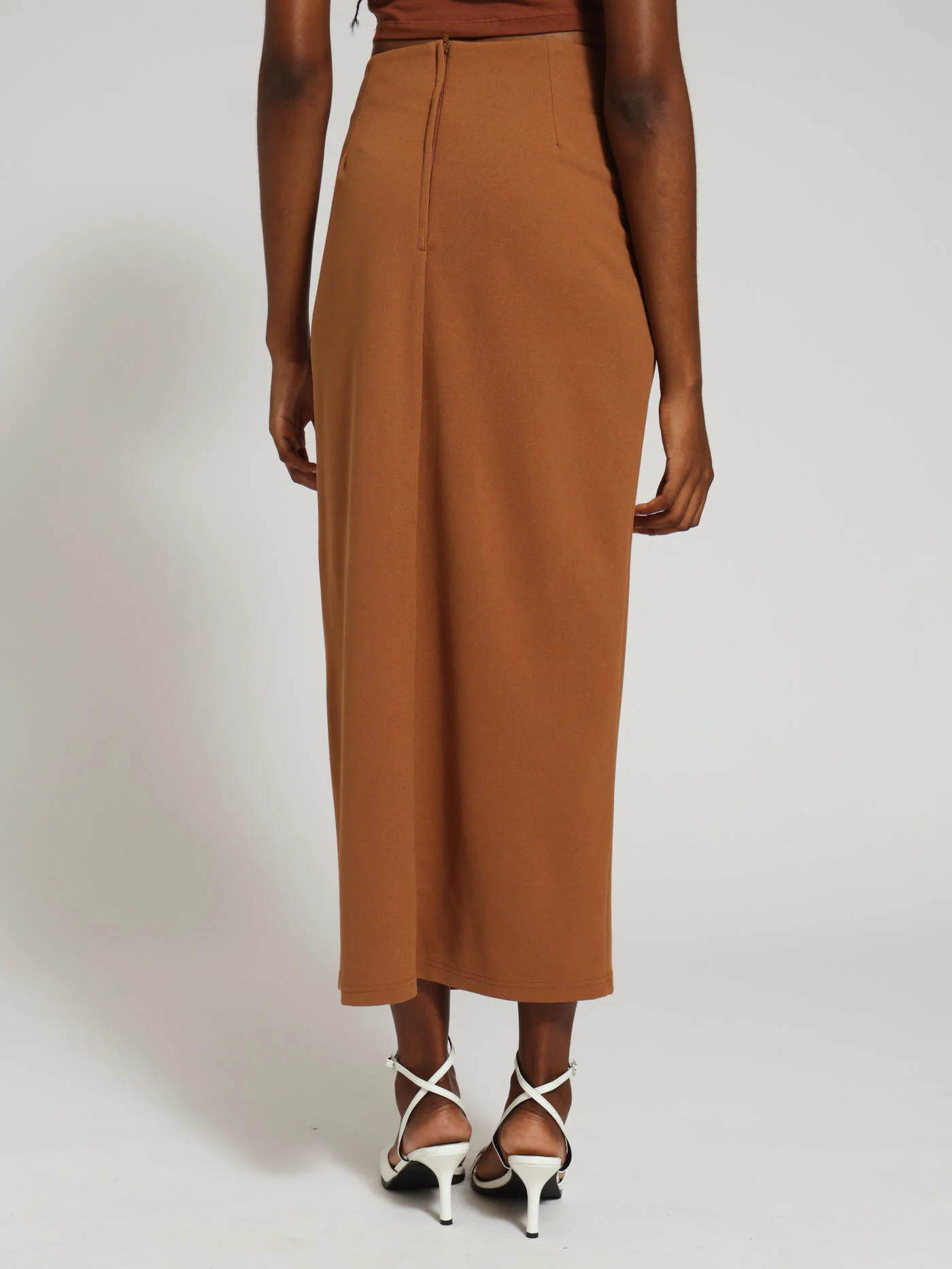 Buckle Wrap Skirt - Tabacco - Image 3