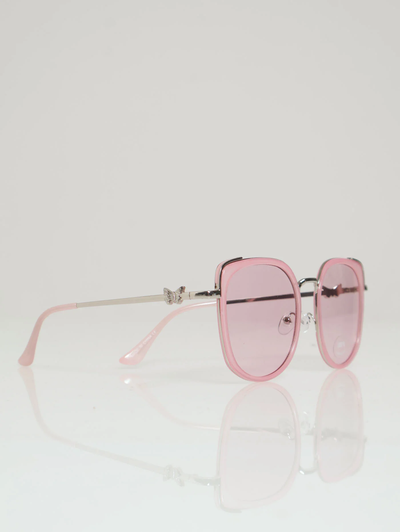Butterfly Arm Trim Sunglasses - Pink - Image 2