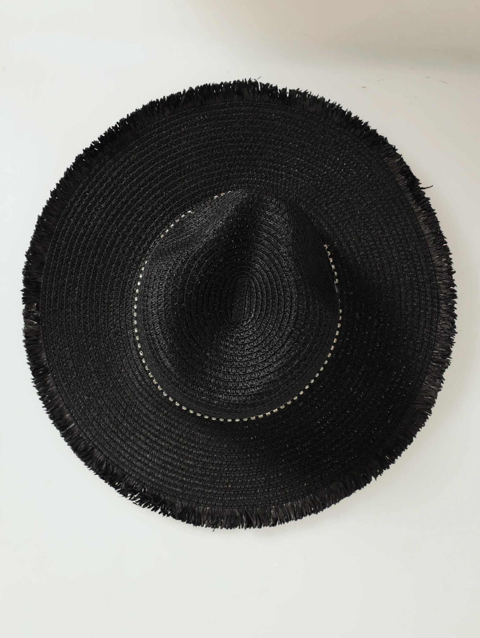 Butterfly Detail Diamante Straw Fedora - Image 3