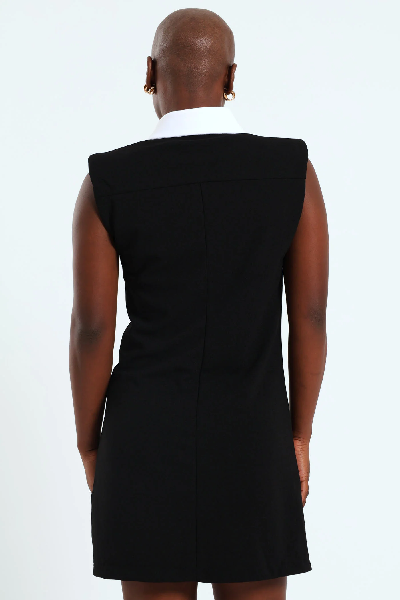 Button Down Dress - Black/White - Image 5