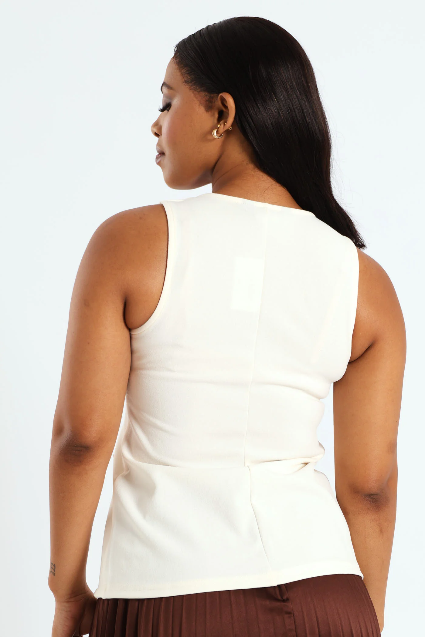 Button Down Waistcoat - Cream - Image 4