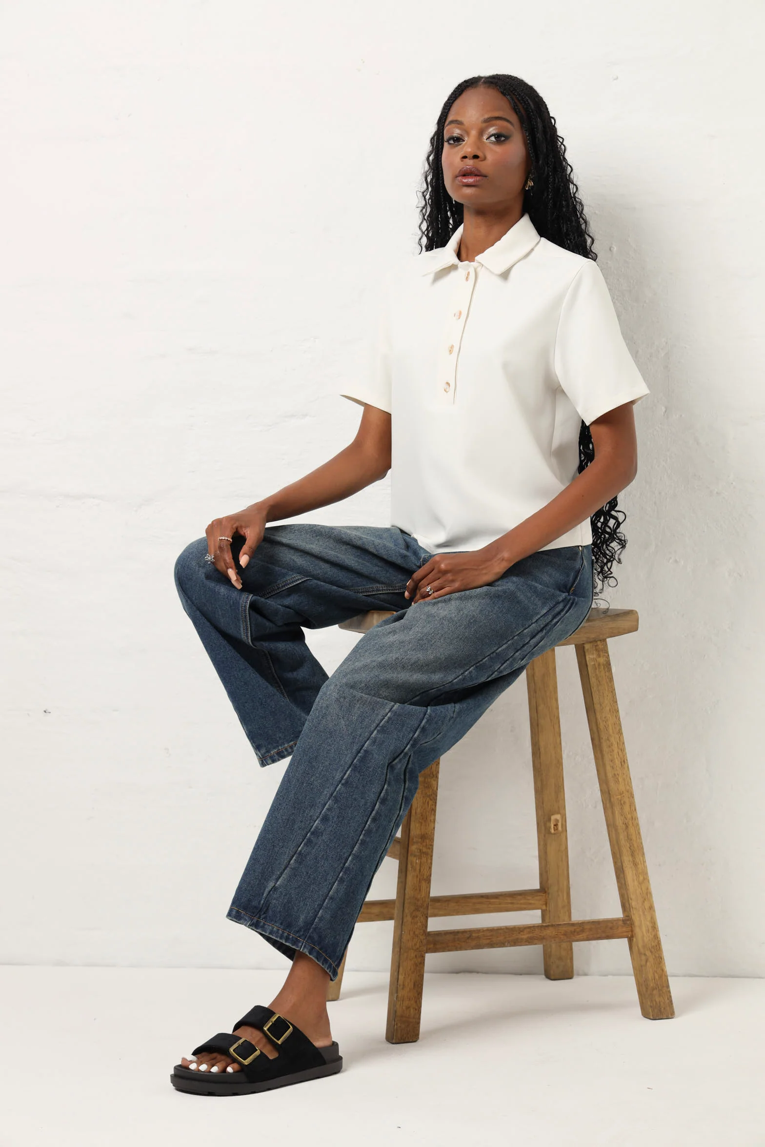 Button Through Shirt - Cream