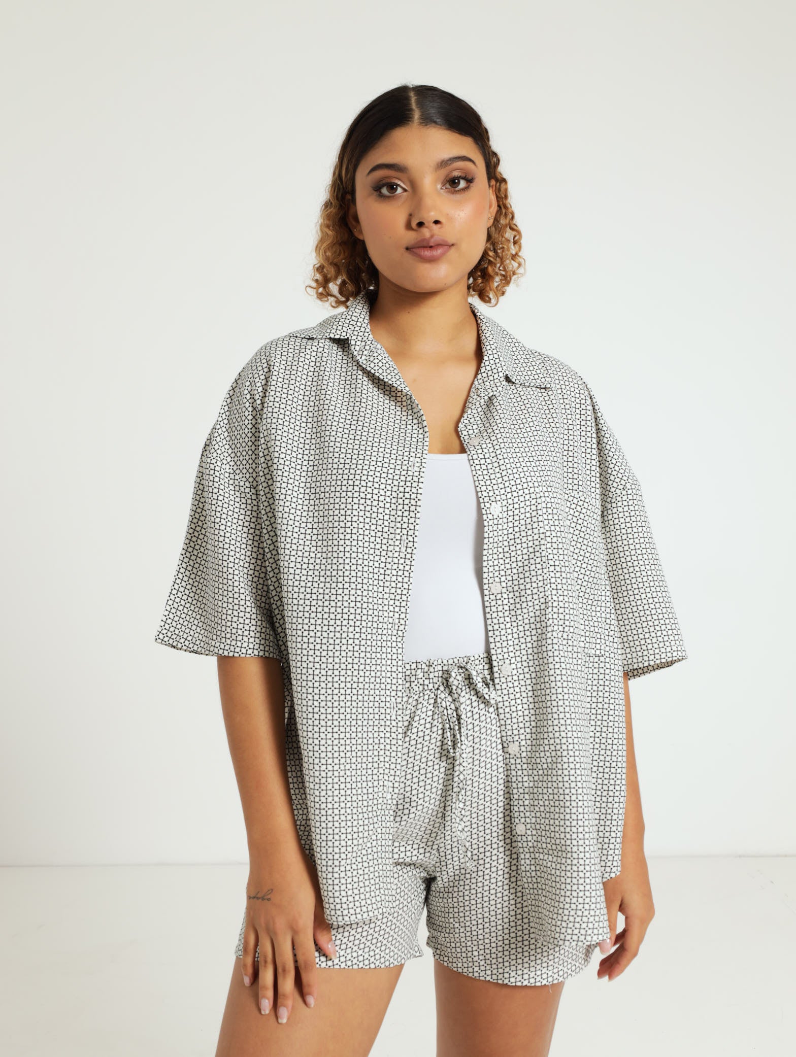 Button Through Printed Shirt