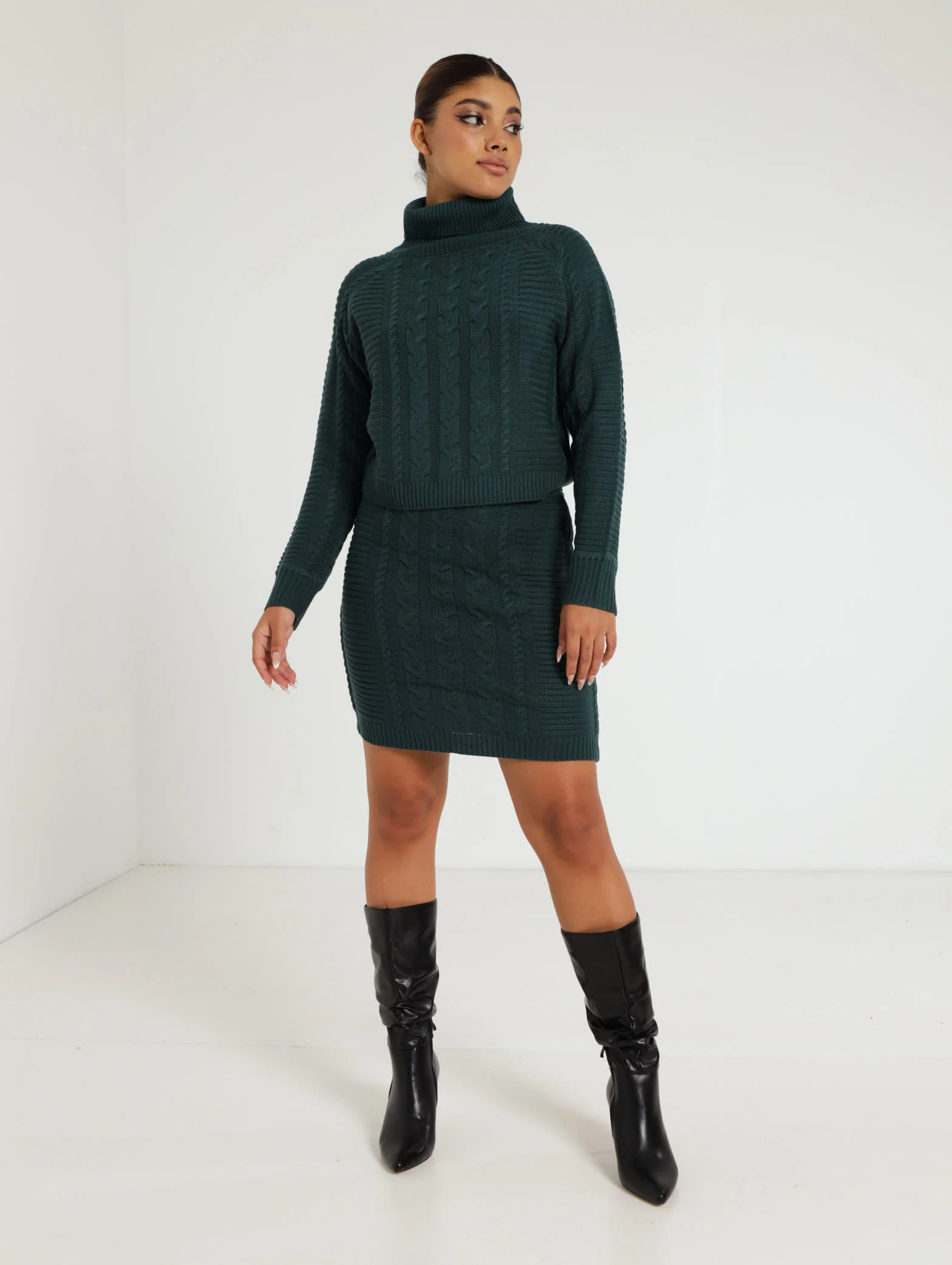 Cable Knitwear Skirt - Image 2