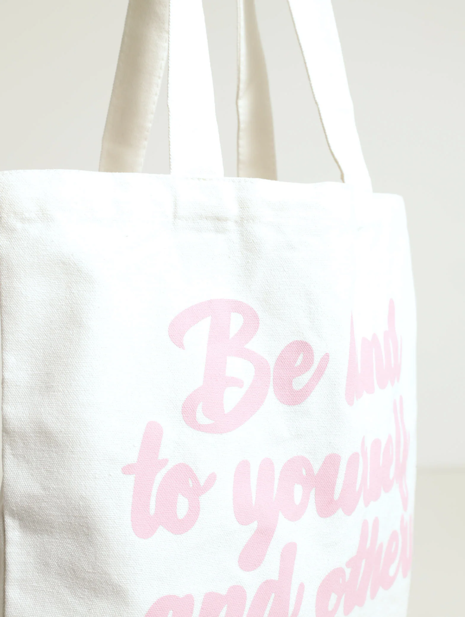 Canvas Shopper With Slogan Bag - Image 4