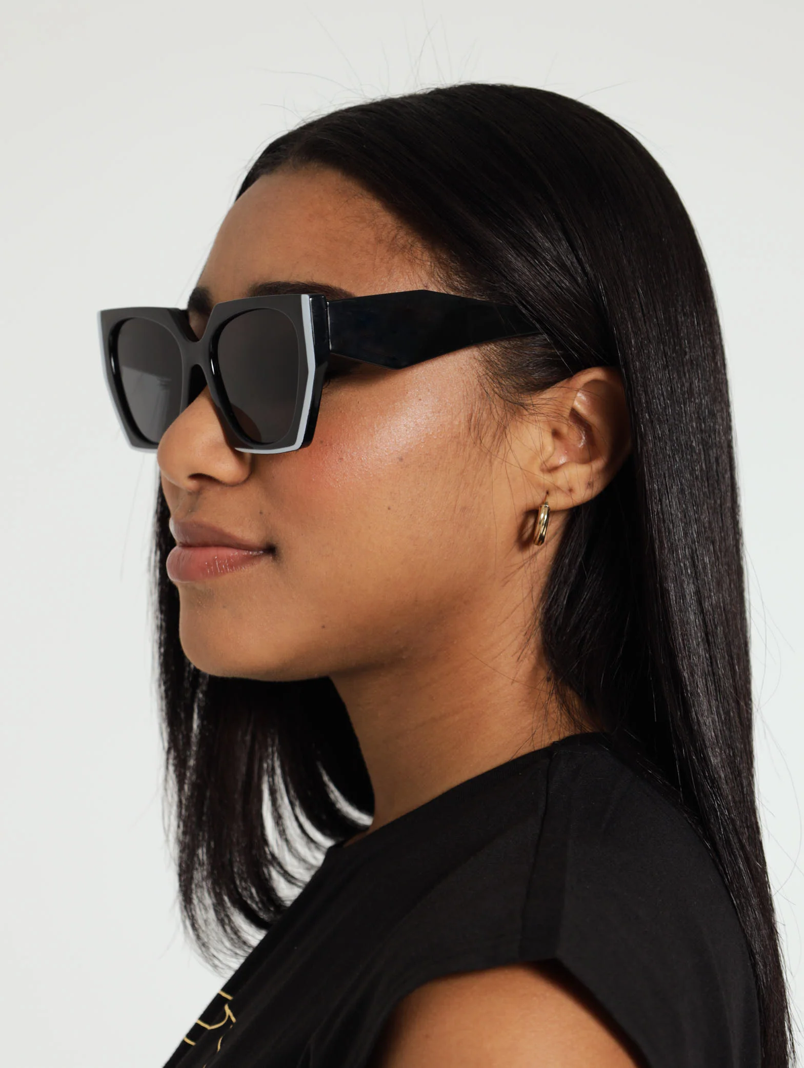 Cat Eye 2 Tone Sunglasses - Image 2