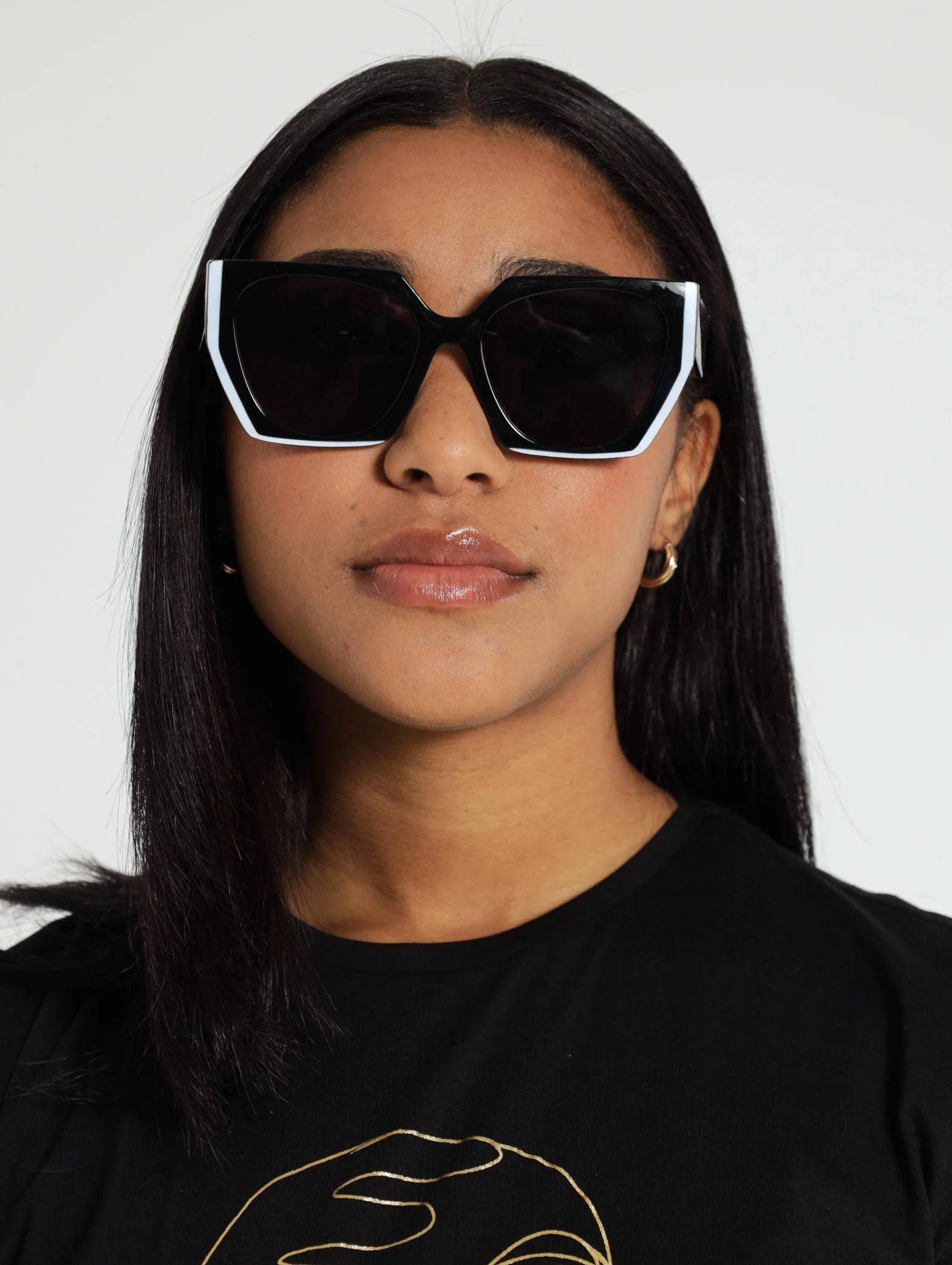 Cat Eye 2 Tone Sunglasses - Image 3
