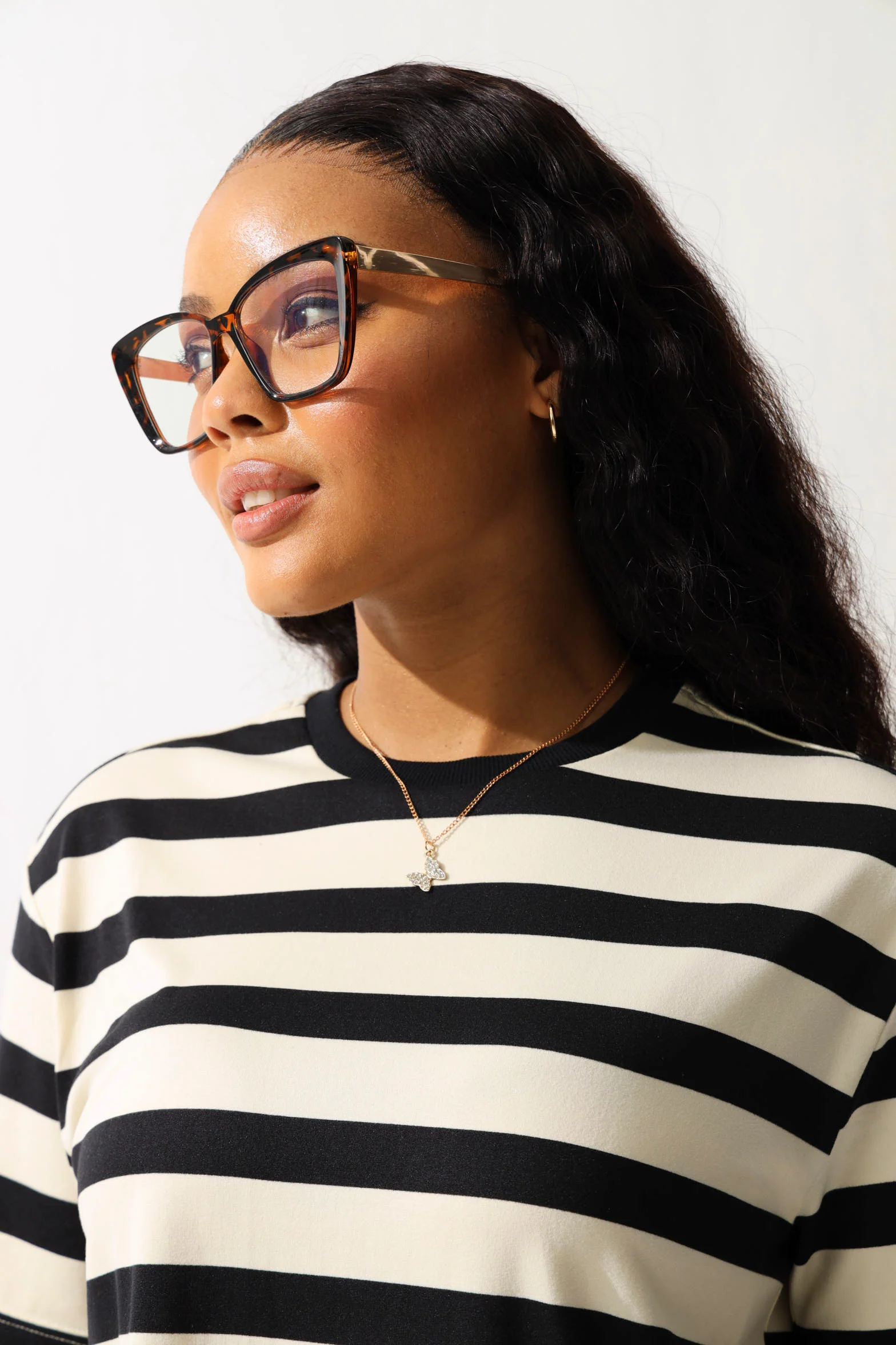 Cat Eye Blue Block Lense Sunglasses - Multi - Image 3