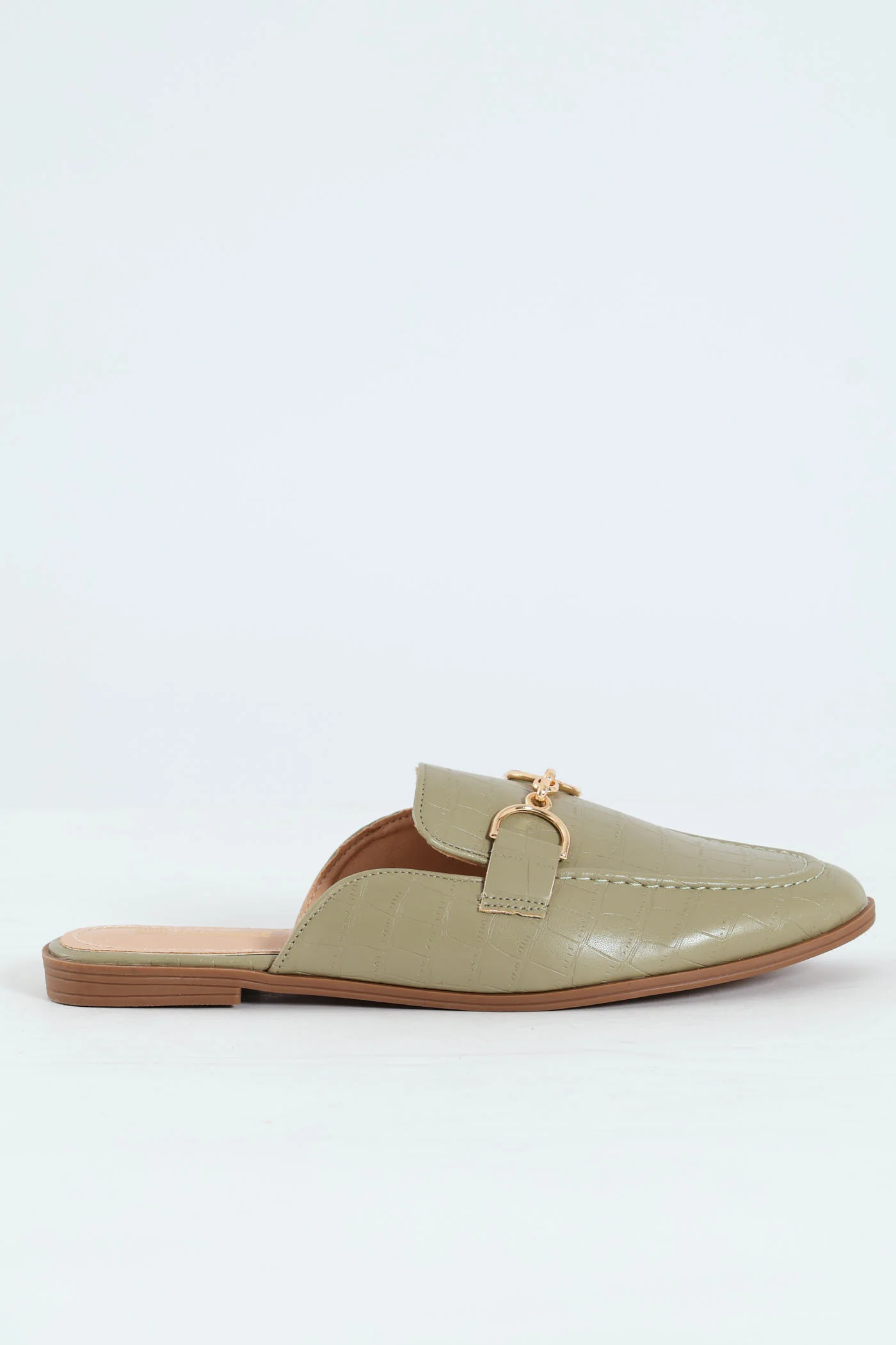 Chain Link Trim Push In Loafer - Sage - Image 4
