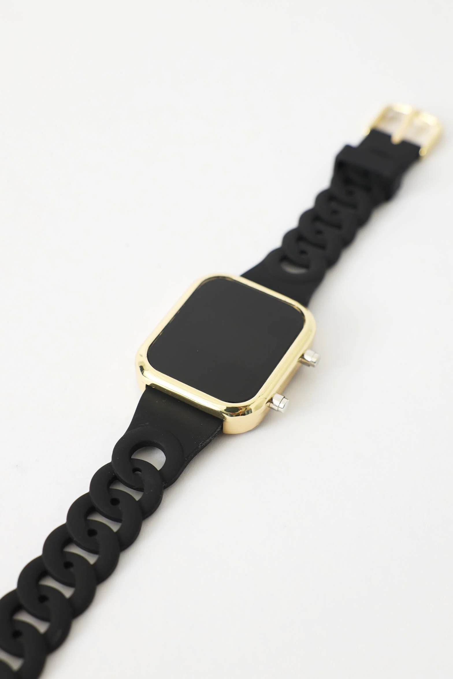 Chain Strap Digital Watch - Black/Gold - Image 4