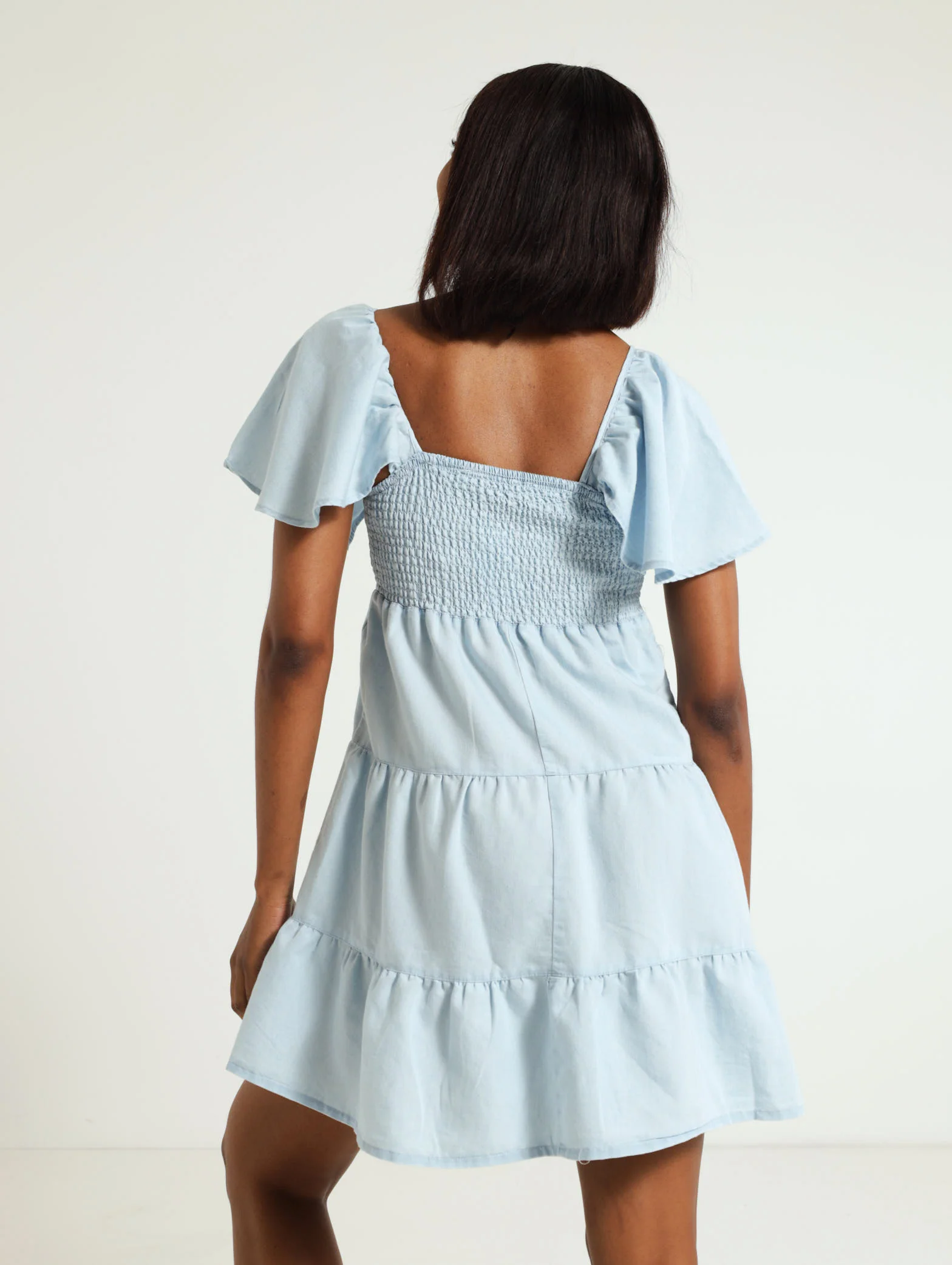 Chambray Elastic Detail Dress - Image 3