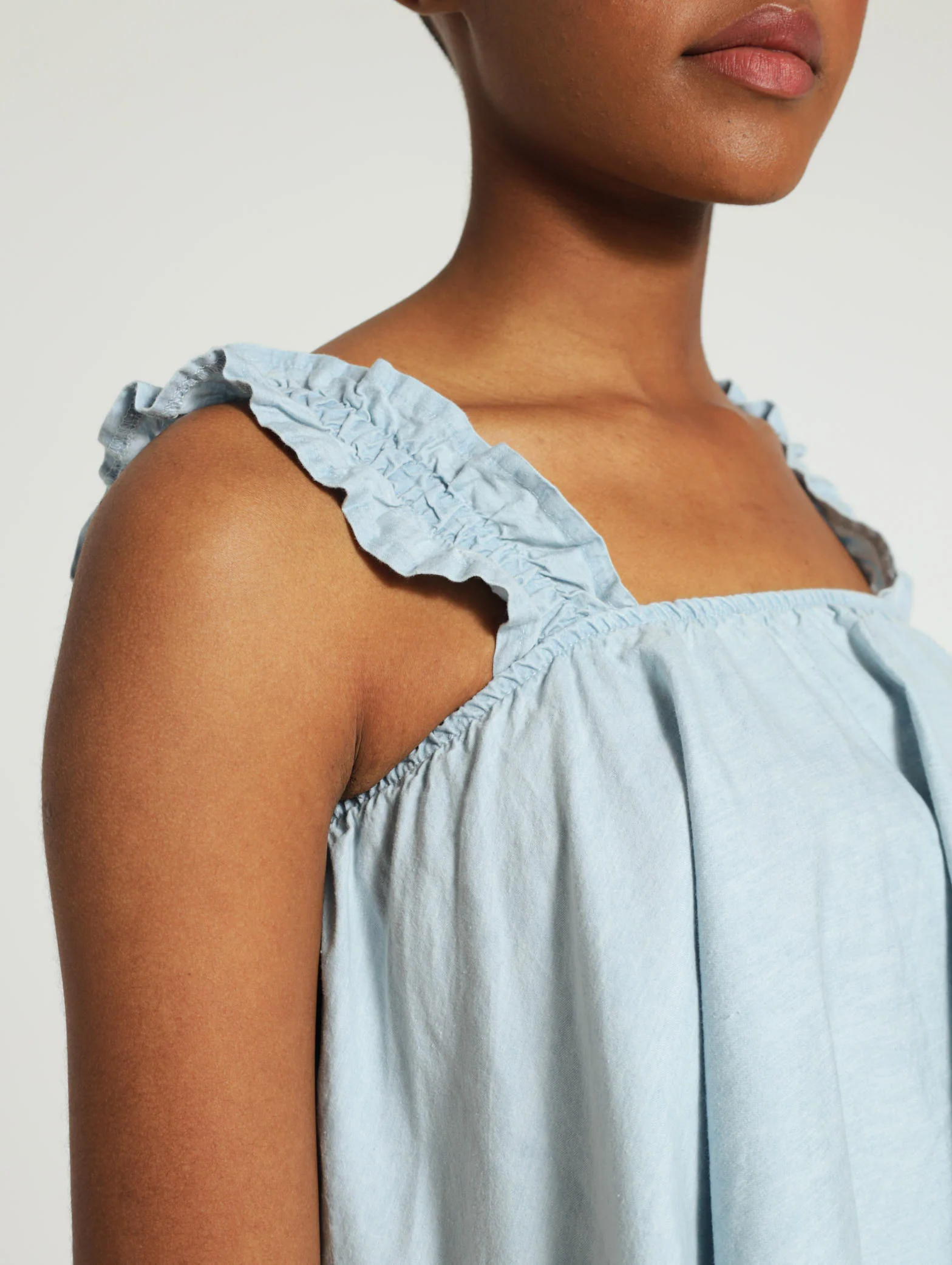 Chambray Elastic Strap Cami - Image 4