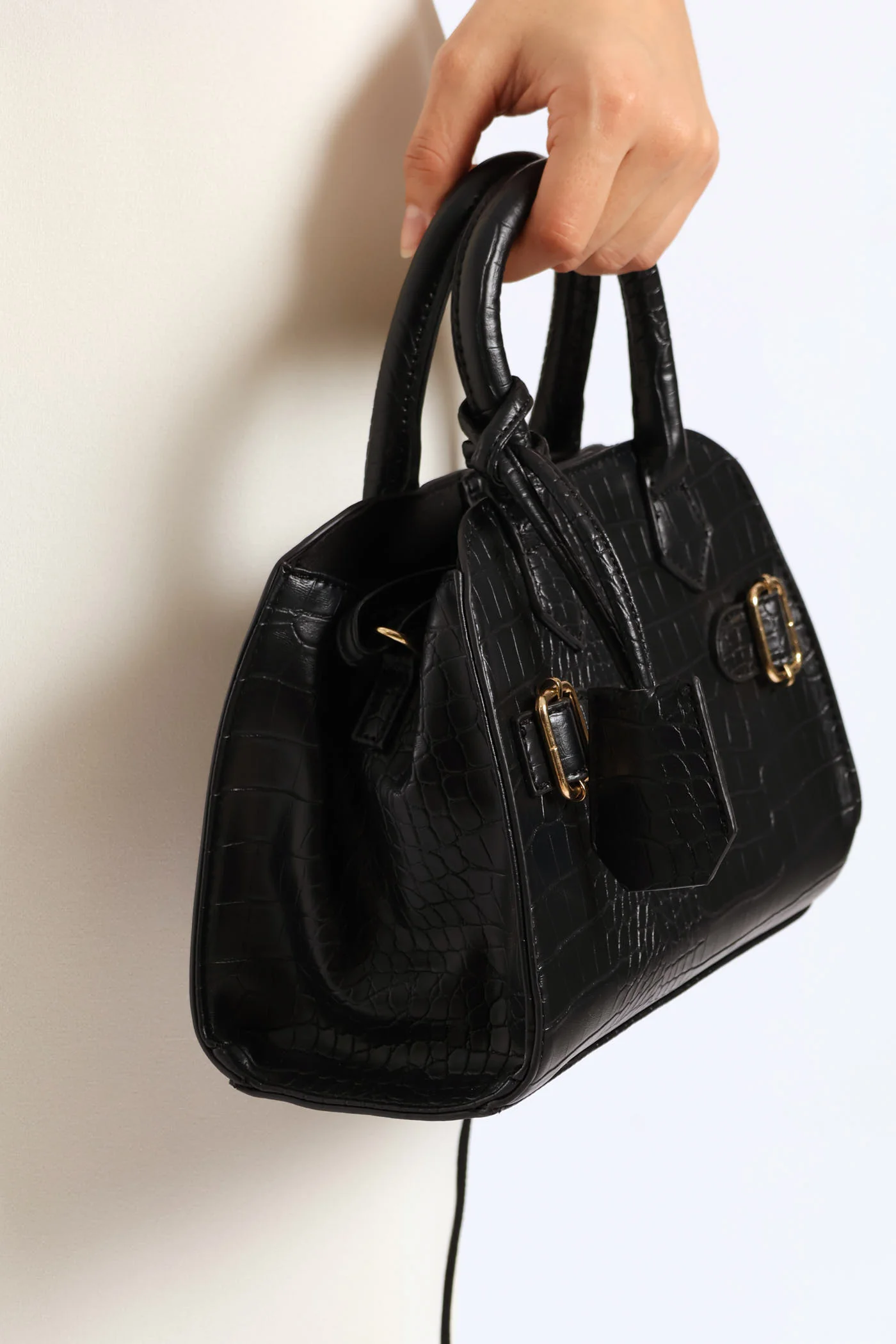 Charm Buckle Detail Bowler Bag - Blackmail - Image 3