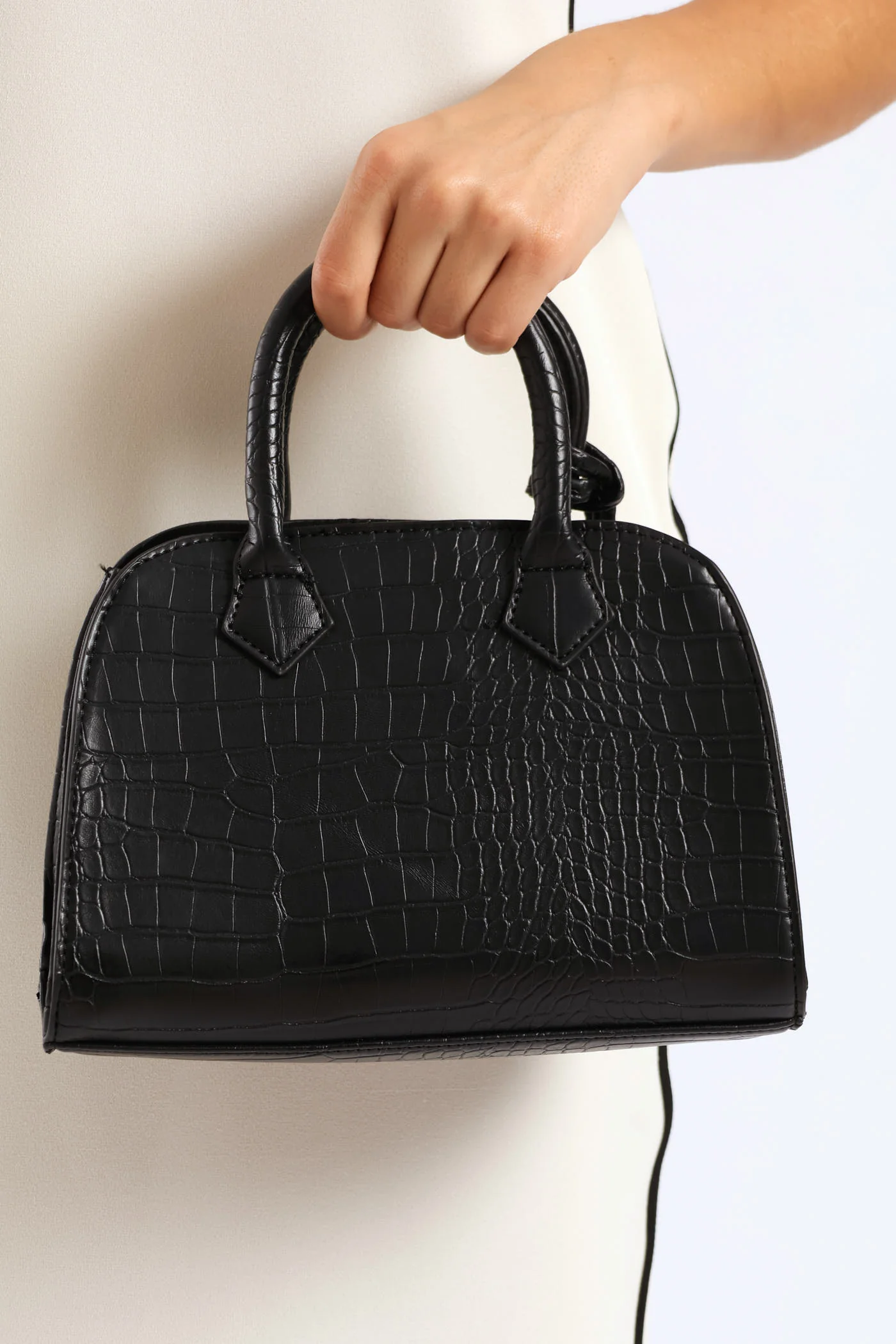 Charm Buckle Detail Bowler Bag - Blackmail - Image 4