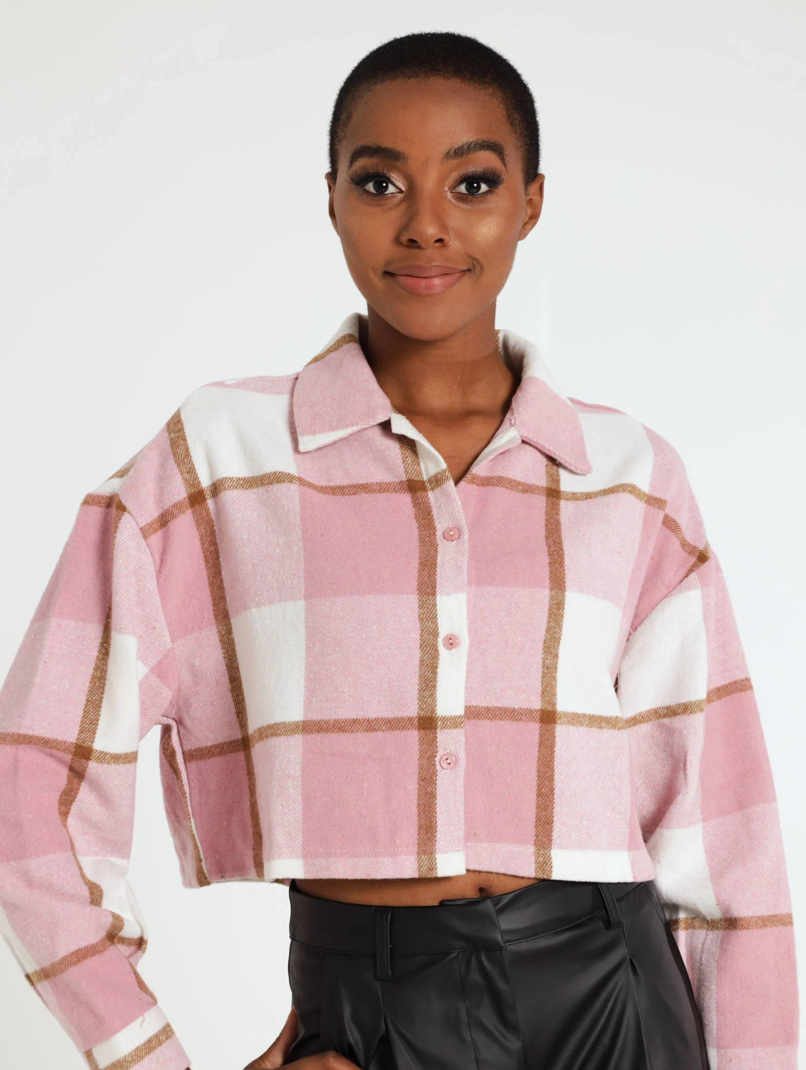 Check Cropped Shirt